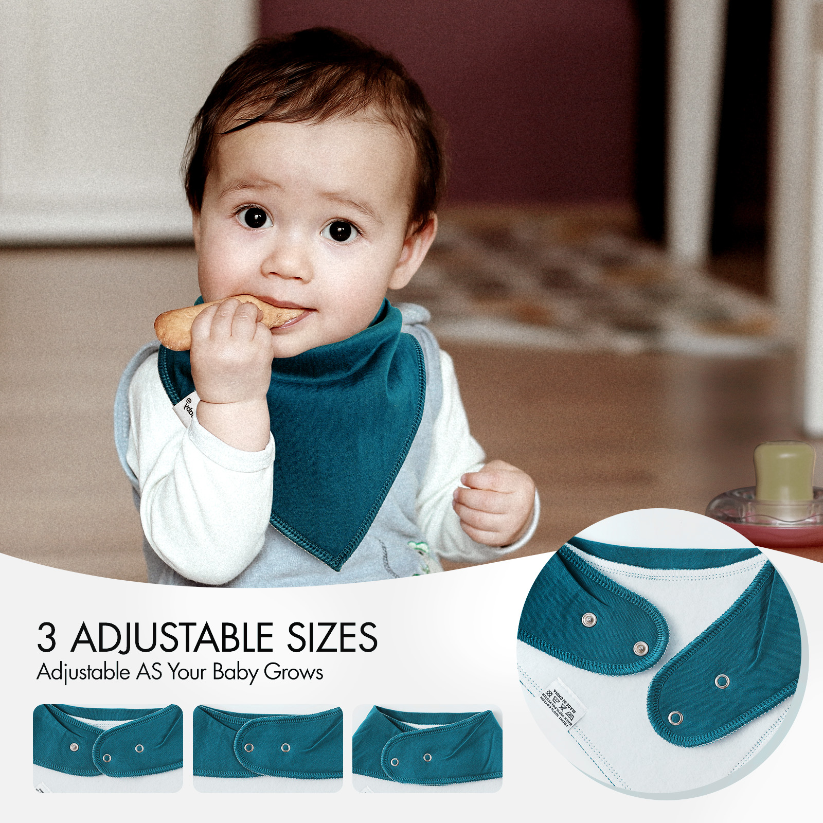 Super Absorbent Bandana Bibs 10 Pack - Retro