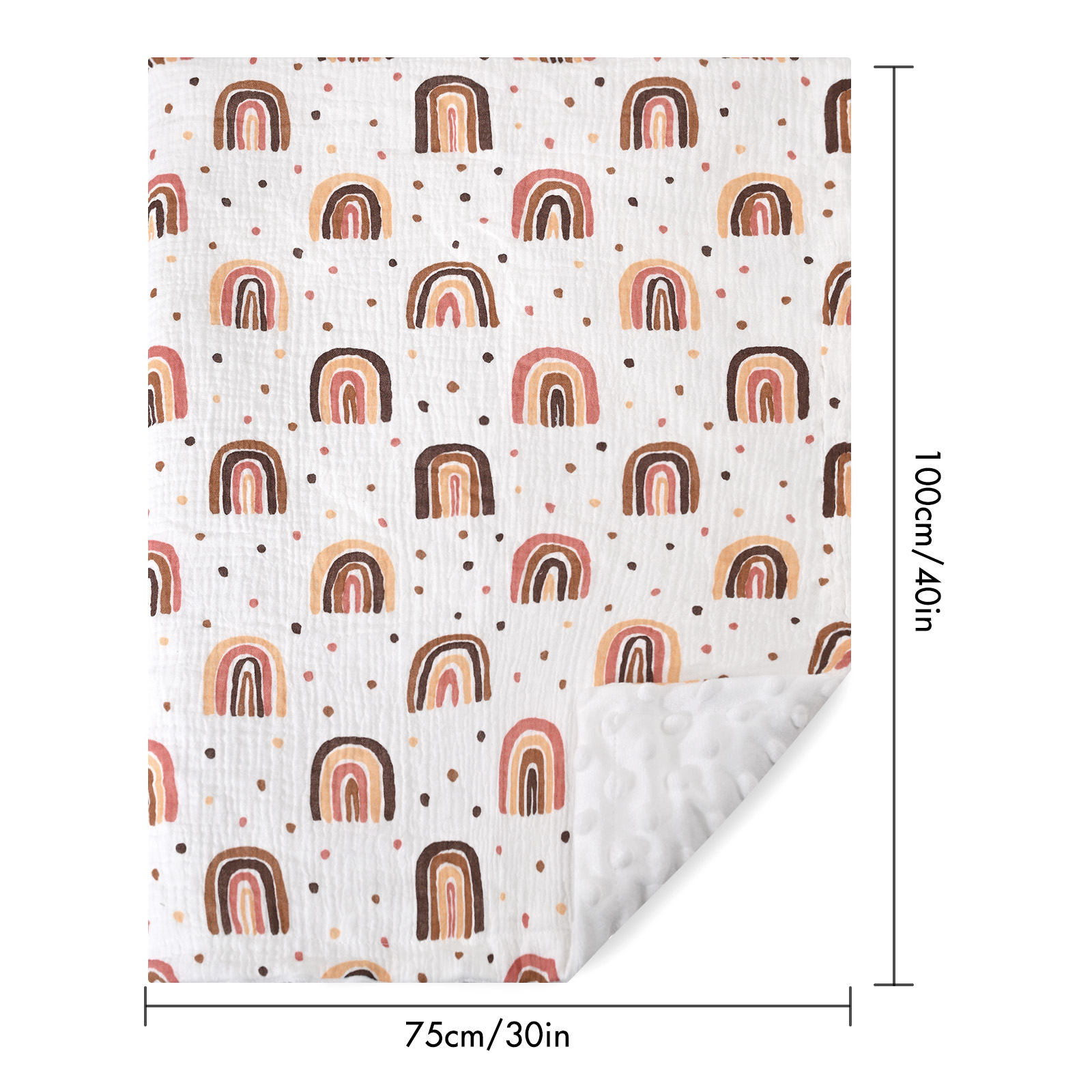 Rainbow | SoarwgKids Fleece Plush Dot Blanket | 30''*40''
