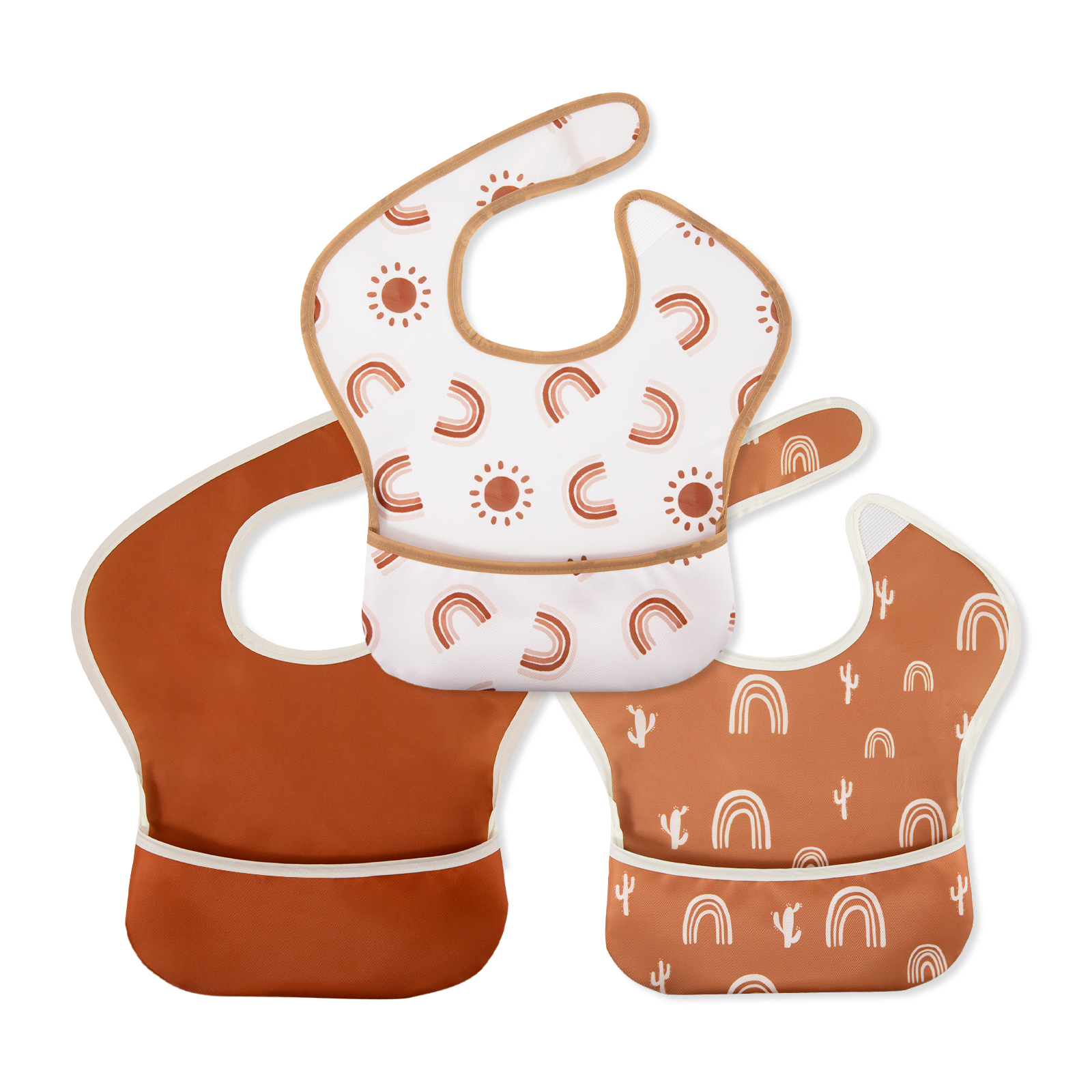 Desert Rainbow | Gllquen baby Waterproof Bibs 3 Pack | 3-24 Months