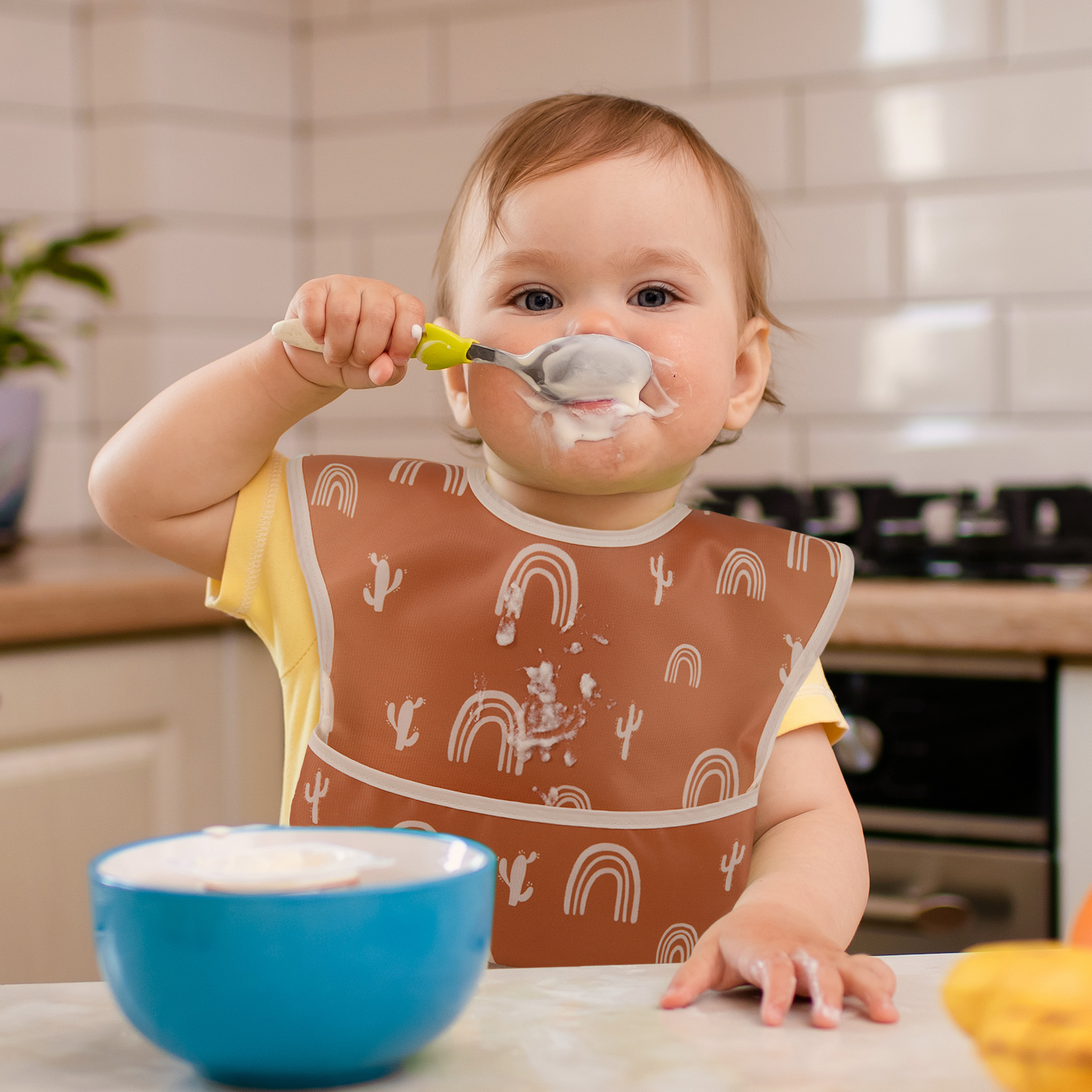 Desert Rainbow | Gllquen baby Waterproof Bibs 3 Pack | 3-24 Months