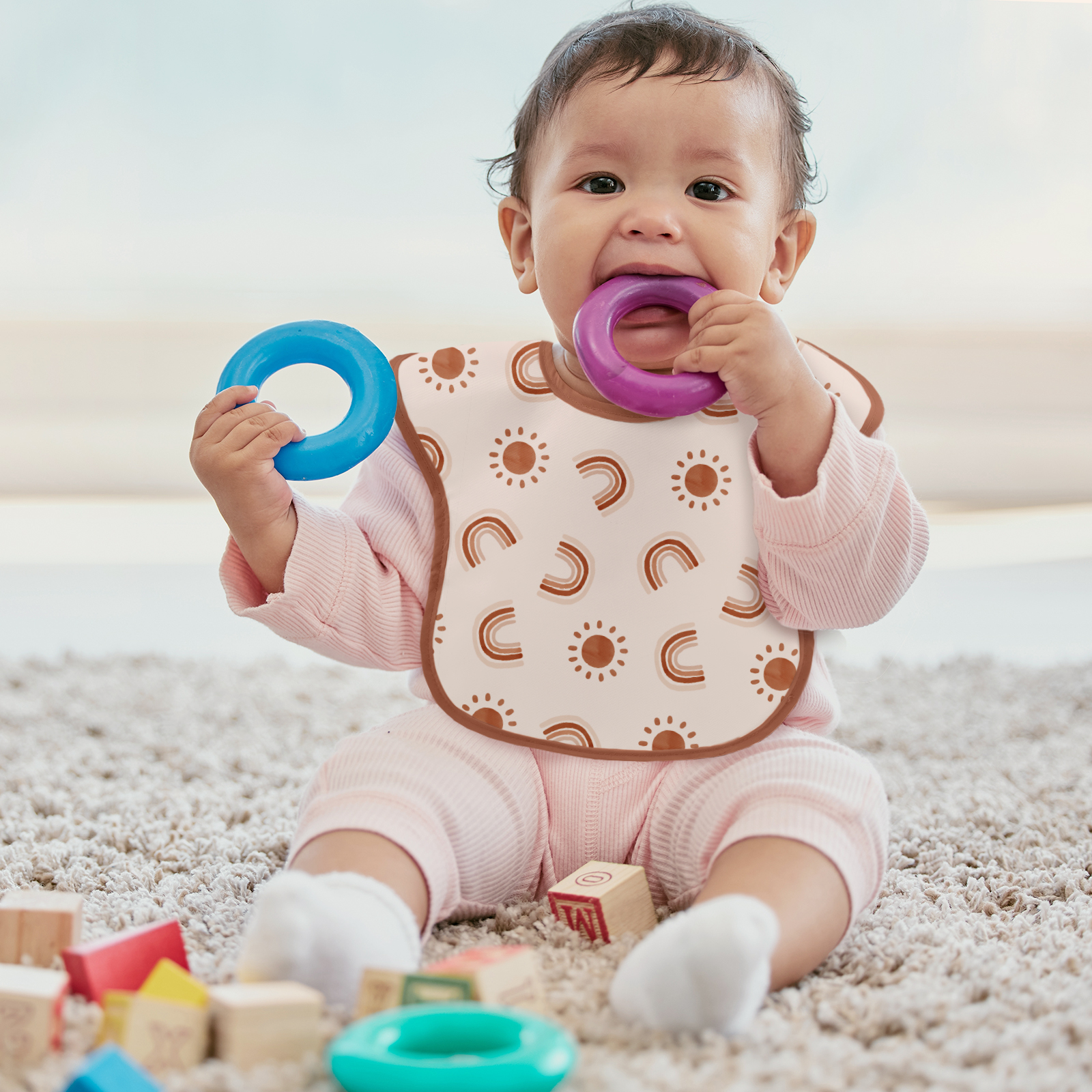 Desert Rainbow | Gllquen baby Waterproof Bibs 3 Pack | 3-24 Months