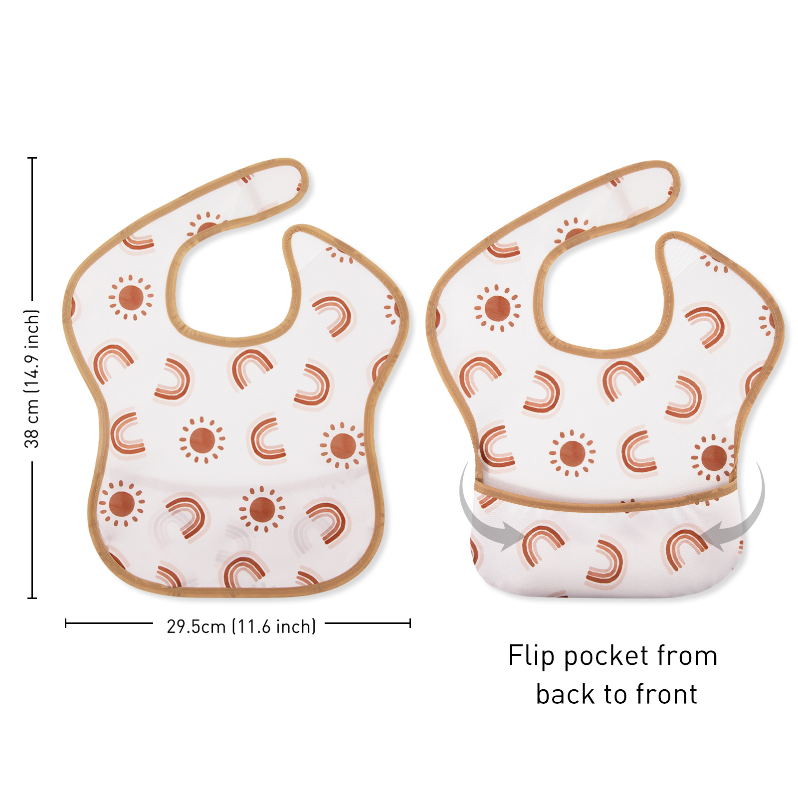 Desert Rainbow | Gllquen baby Waterproof Bibs 3 Pack | 3-24 Months