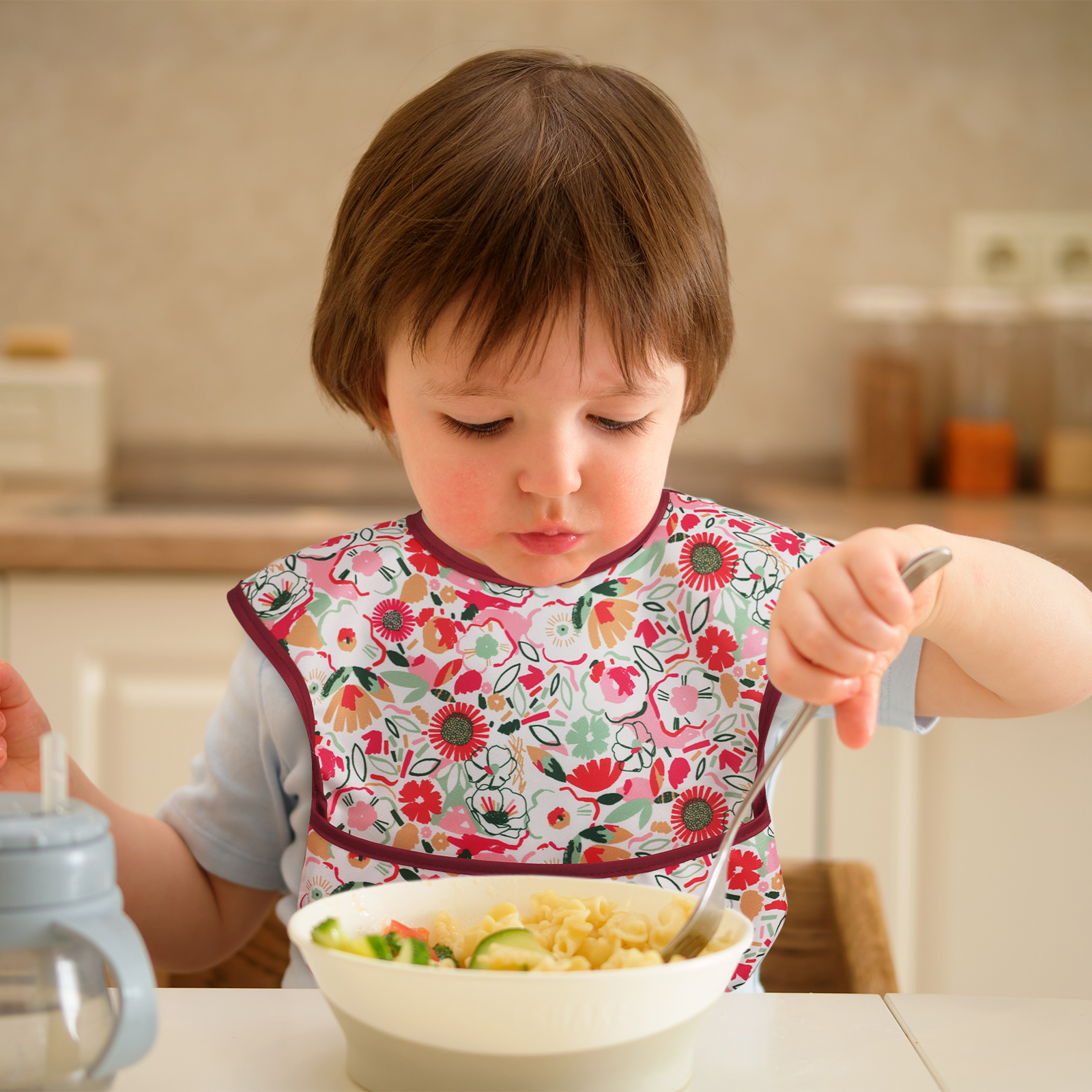 Flower Glow | Gllquen baby Waterproof Bibs 3 Pack | 3-24 Months