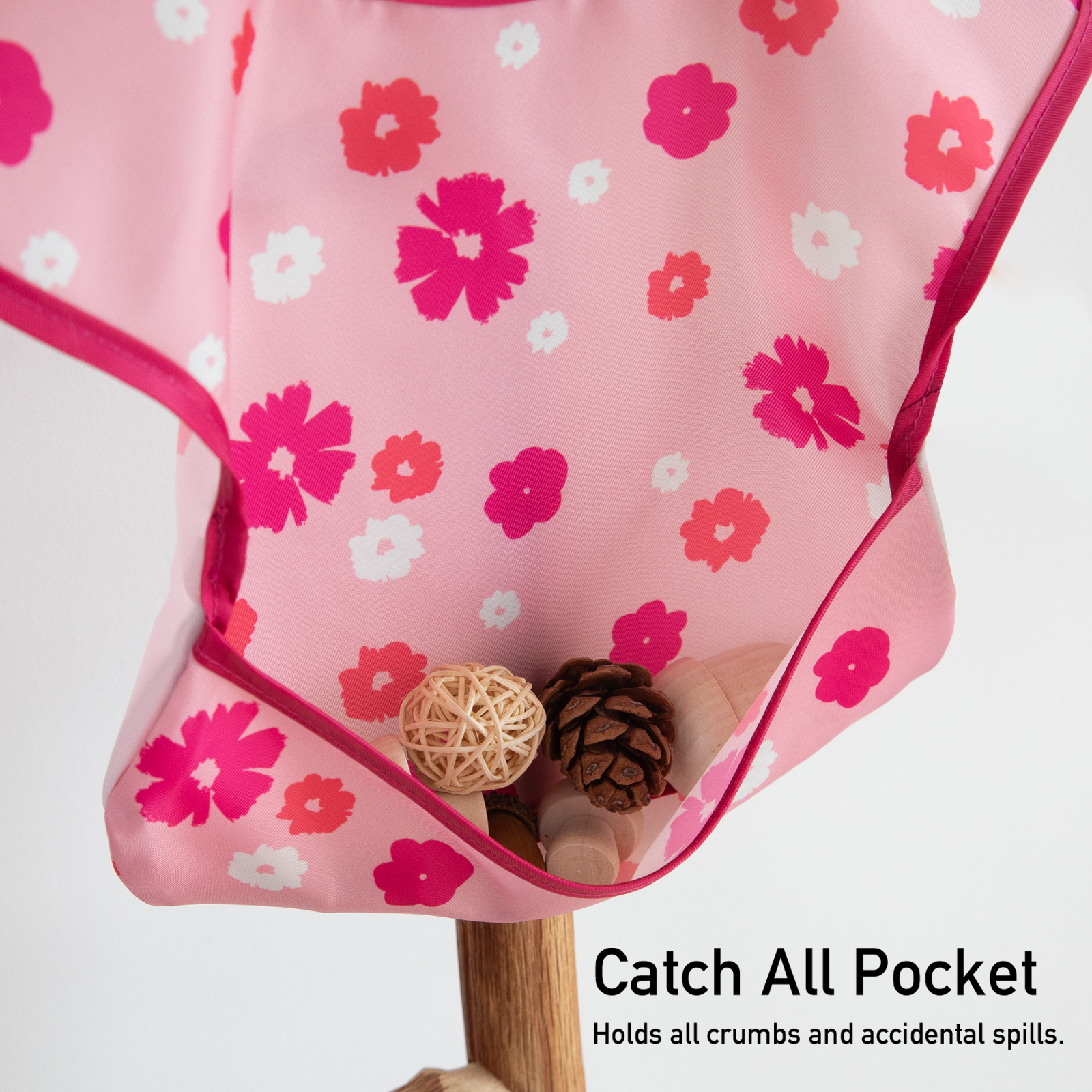 Flower Glow | Gllquen baby Waterproof Bibs 3 Pack | 3-24 Months