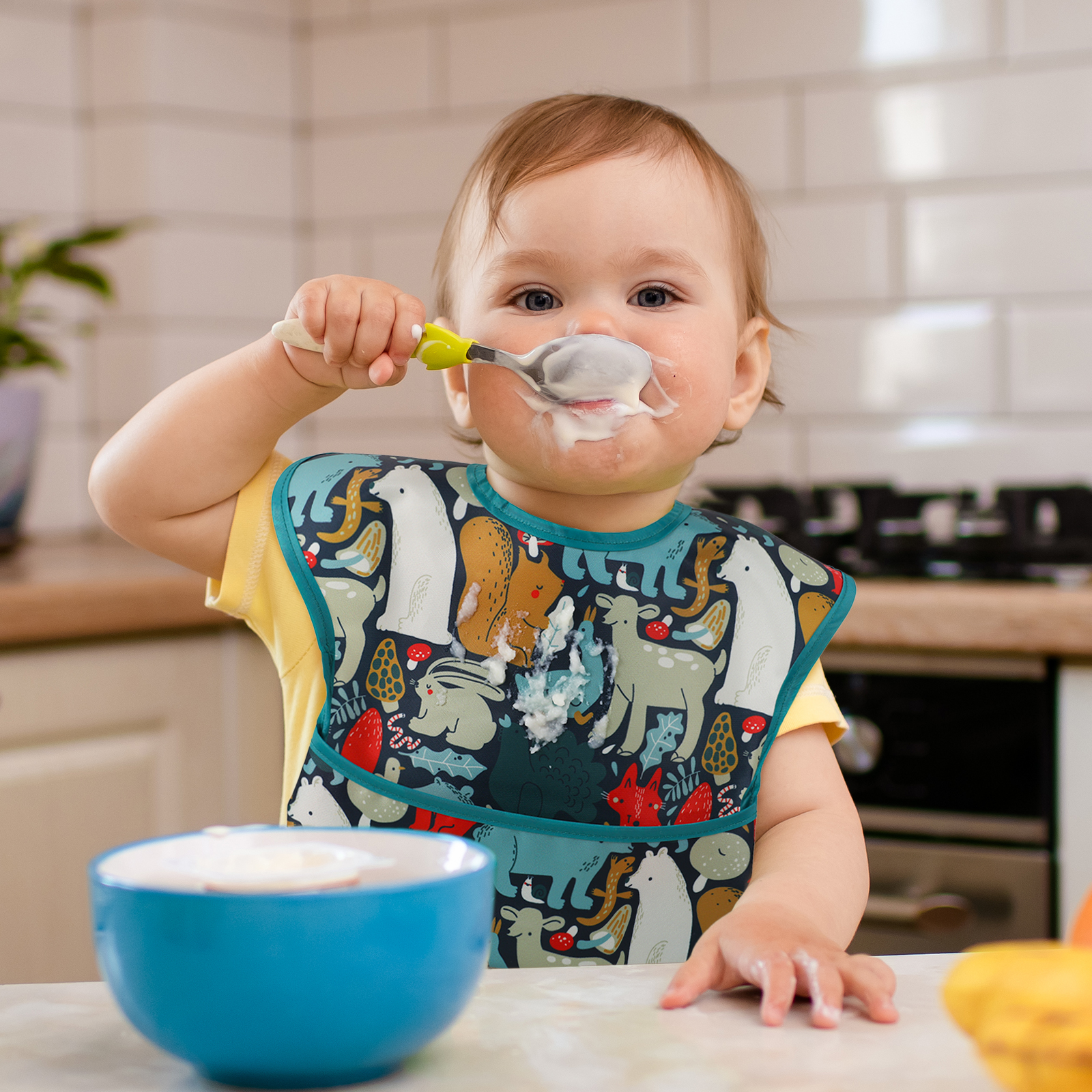 Nature Magic | Gllquen baby Waterproof Bibs 3 Pack | 3-24 Months