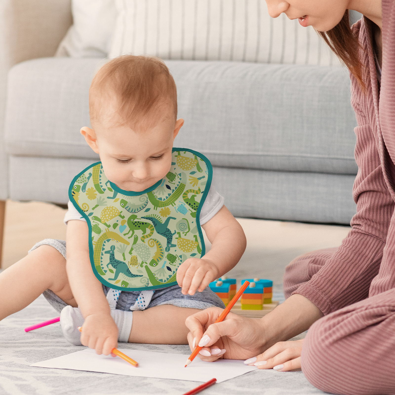 Nature Magic | Gllquen baby Waterproof Bibs 3 Pack | 3-24 Months