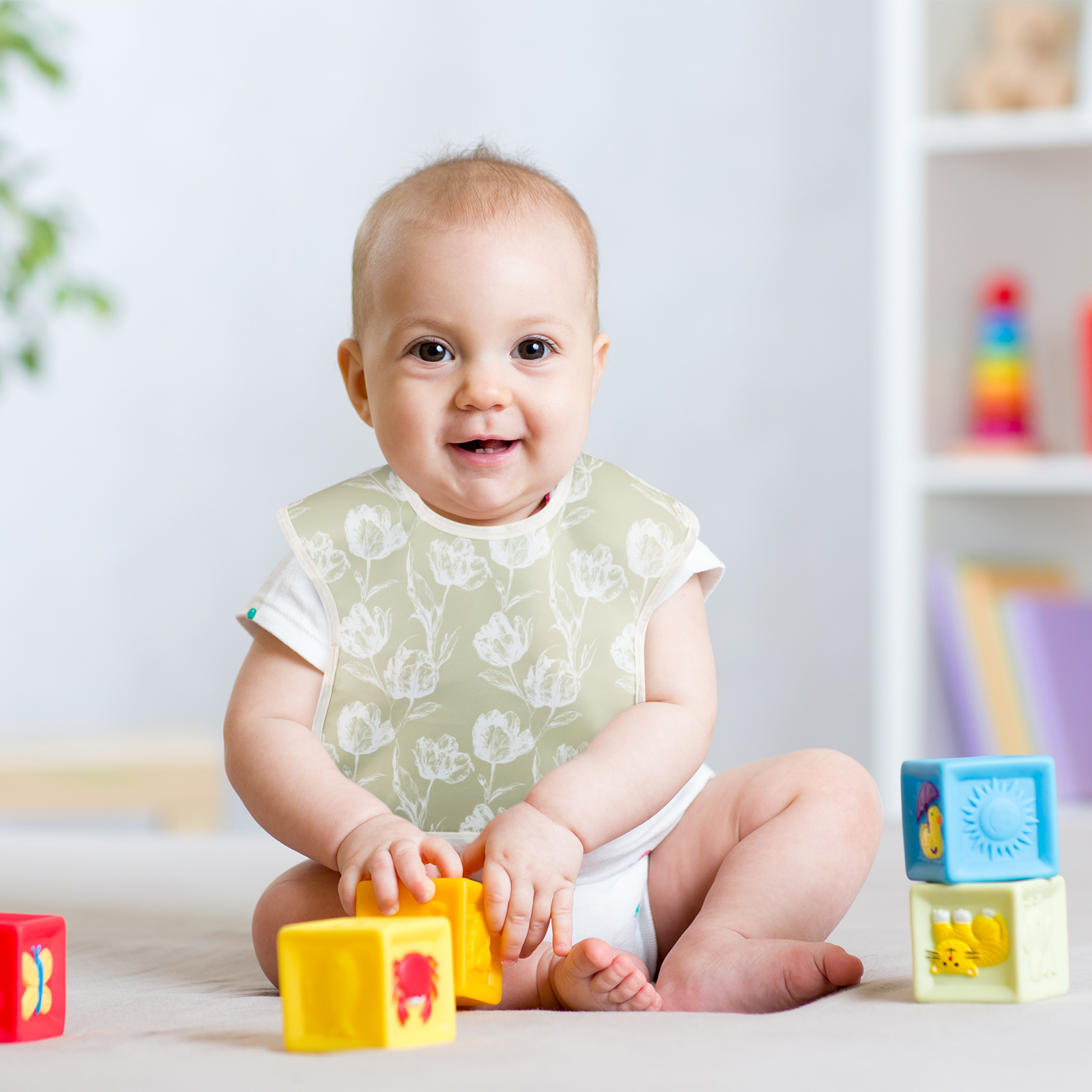 Floral Dreams | Gllquen baby Waterproof Bibs 3 Pack | 3-24 Months