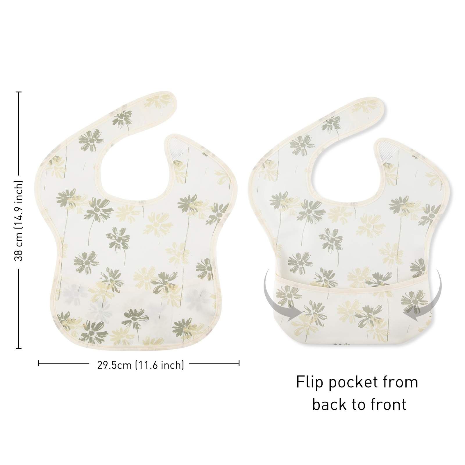 Floral Dreams | Gllquen baby Waterproof Bibs 3 Pack | 3-24 Months