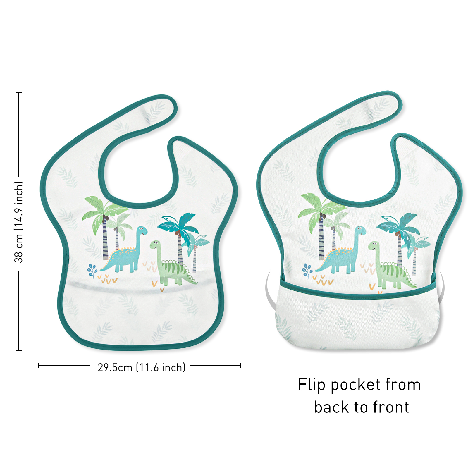 Dinosaur Paradise | Gllquen baby Waterproof Bibs 3 Pack | 3-24 Months