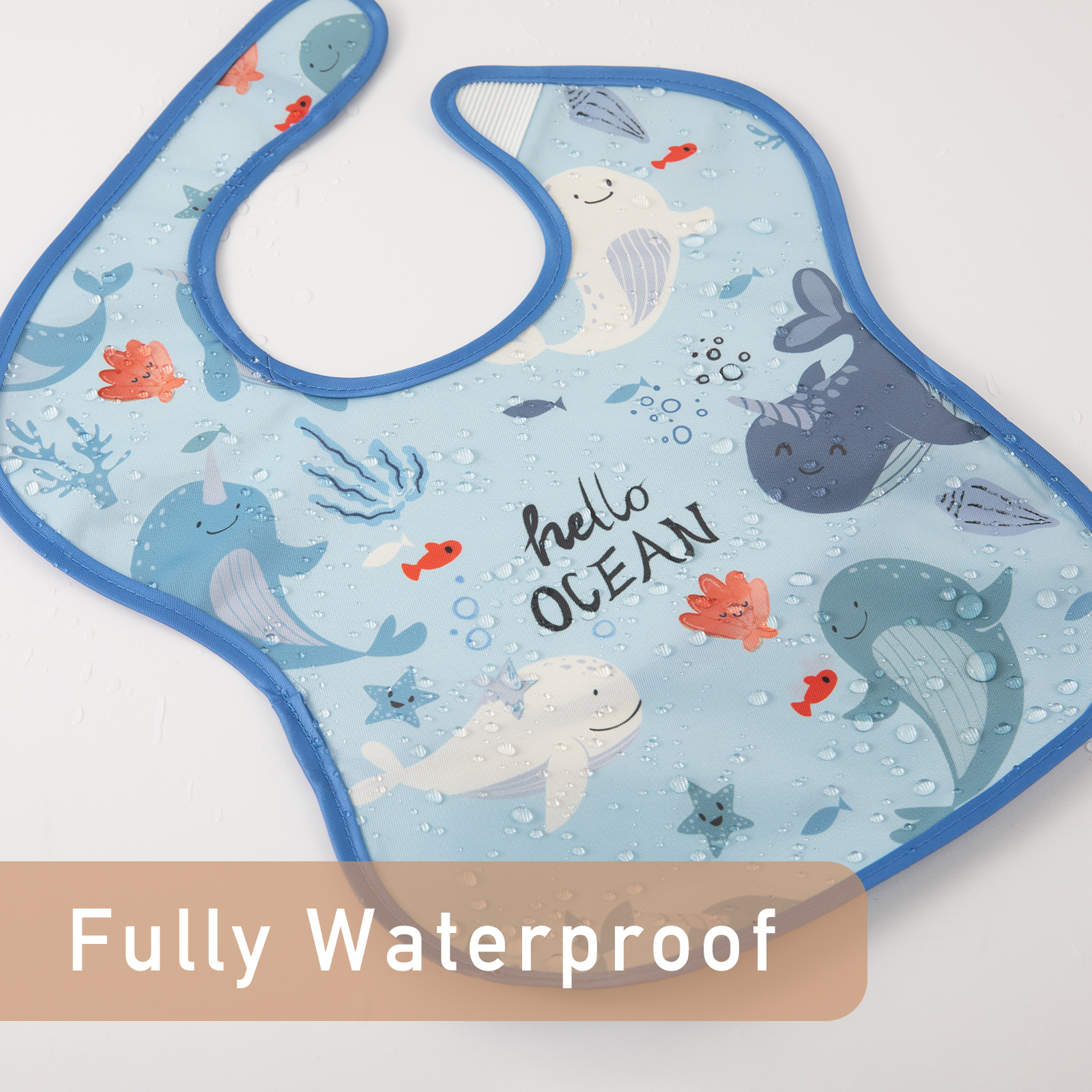 Ocean Whimsy | Gllquen baby Waterproof Bibs 3 Pack | 3-24 Months