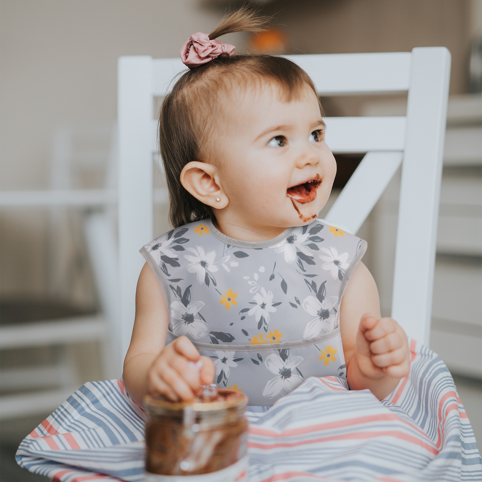 Floral Grace | Gllquen baby Waterproof Bibs 3 Pack | 3-24 Months