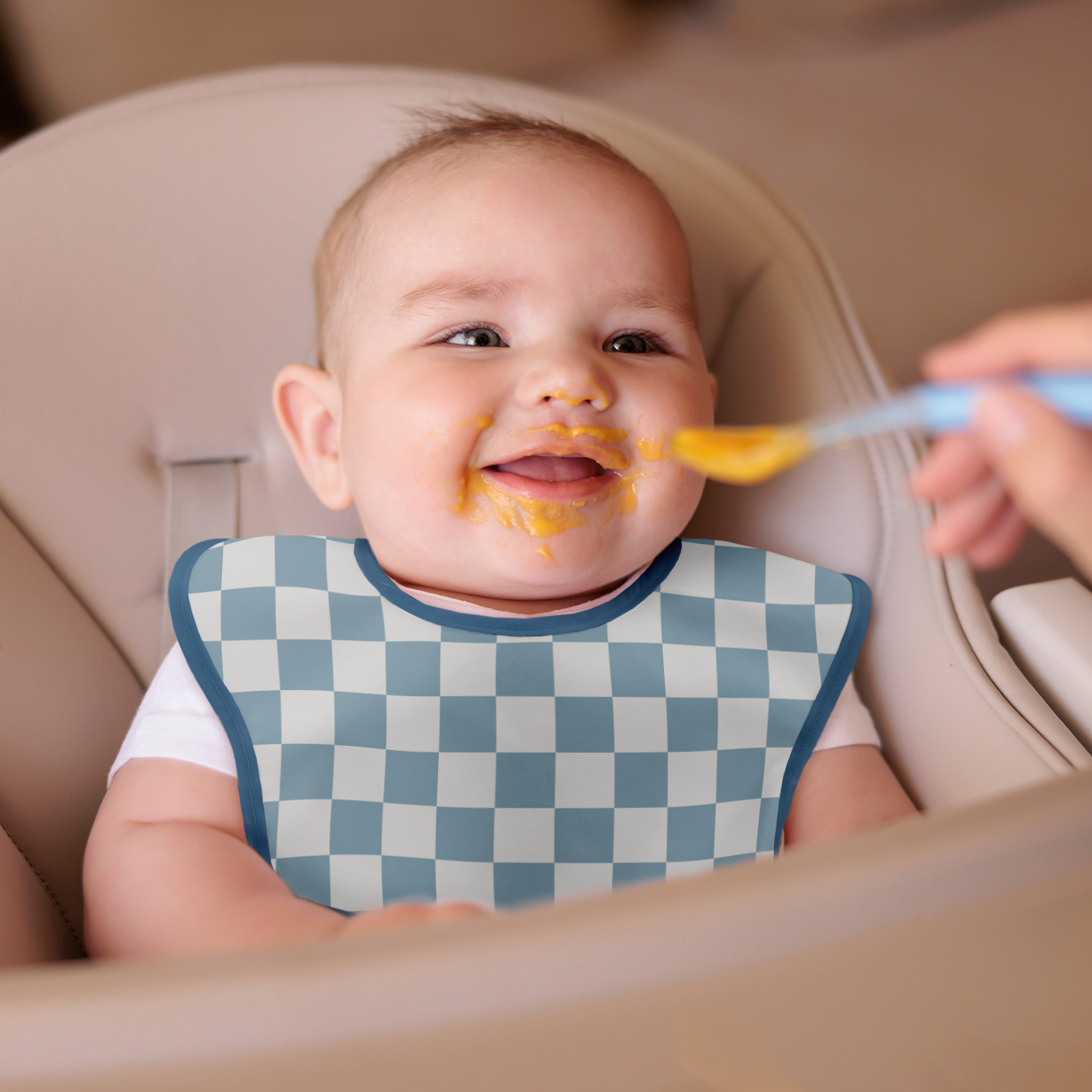 Grid Style | Gllquen baby Waterproof Bibs 3 Pack | 3-24 Months