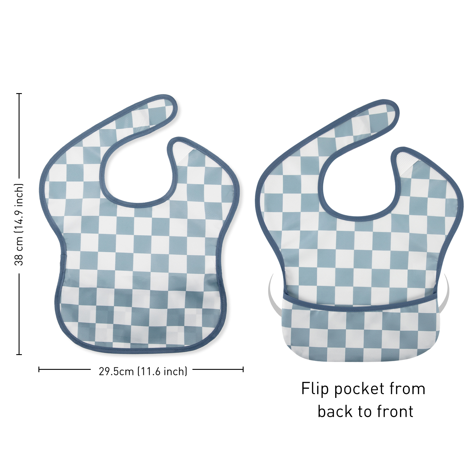 Grid Style | Gllquen baby Waterproof Bibs 3 Pack | 3-24 Months