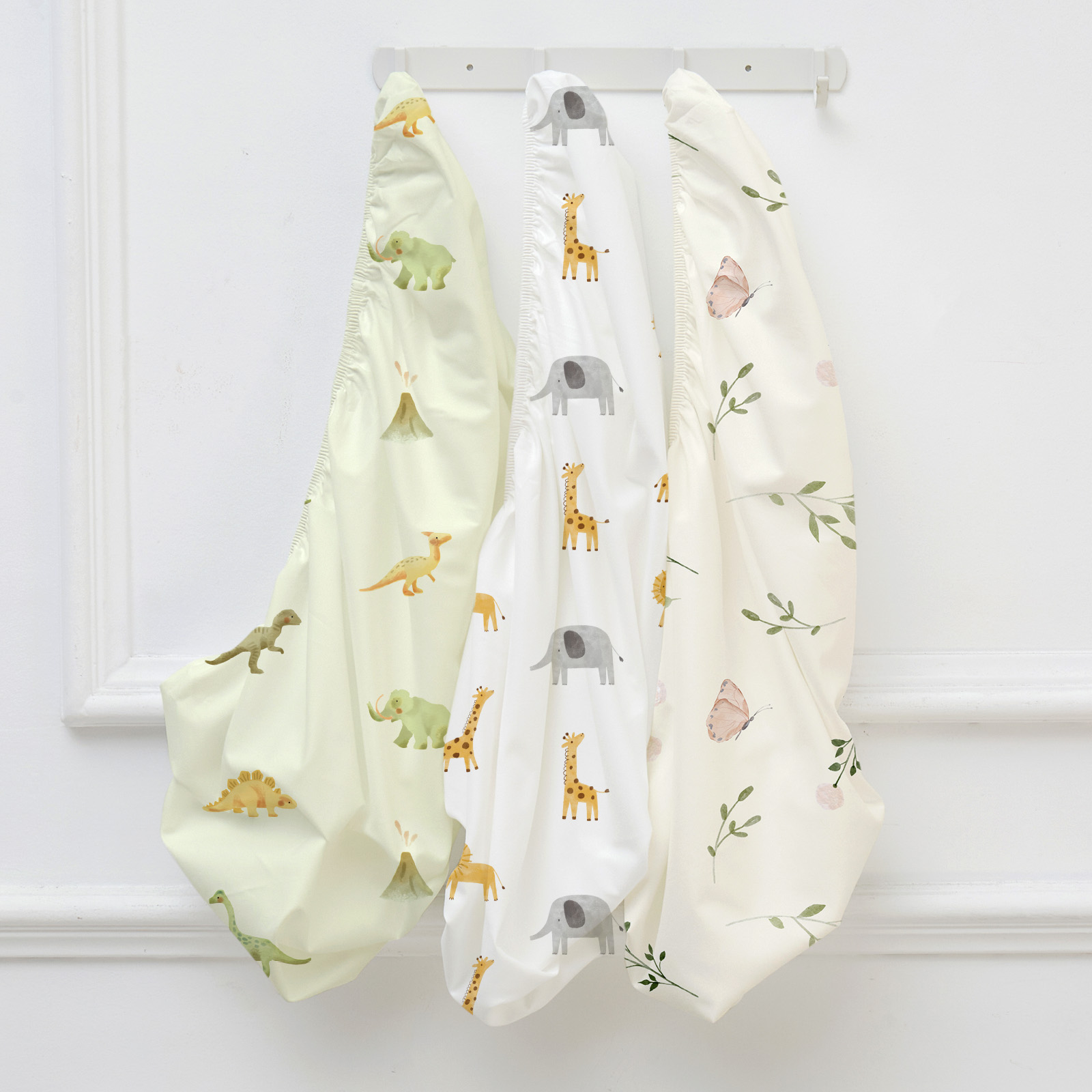 Dinosaur Elephant | Fitted Sheets 3-Pack