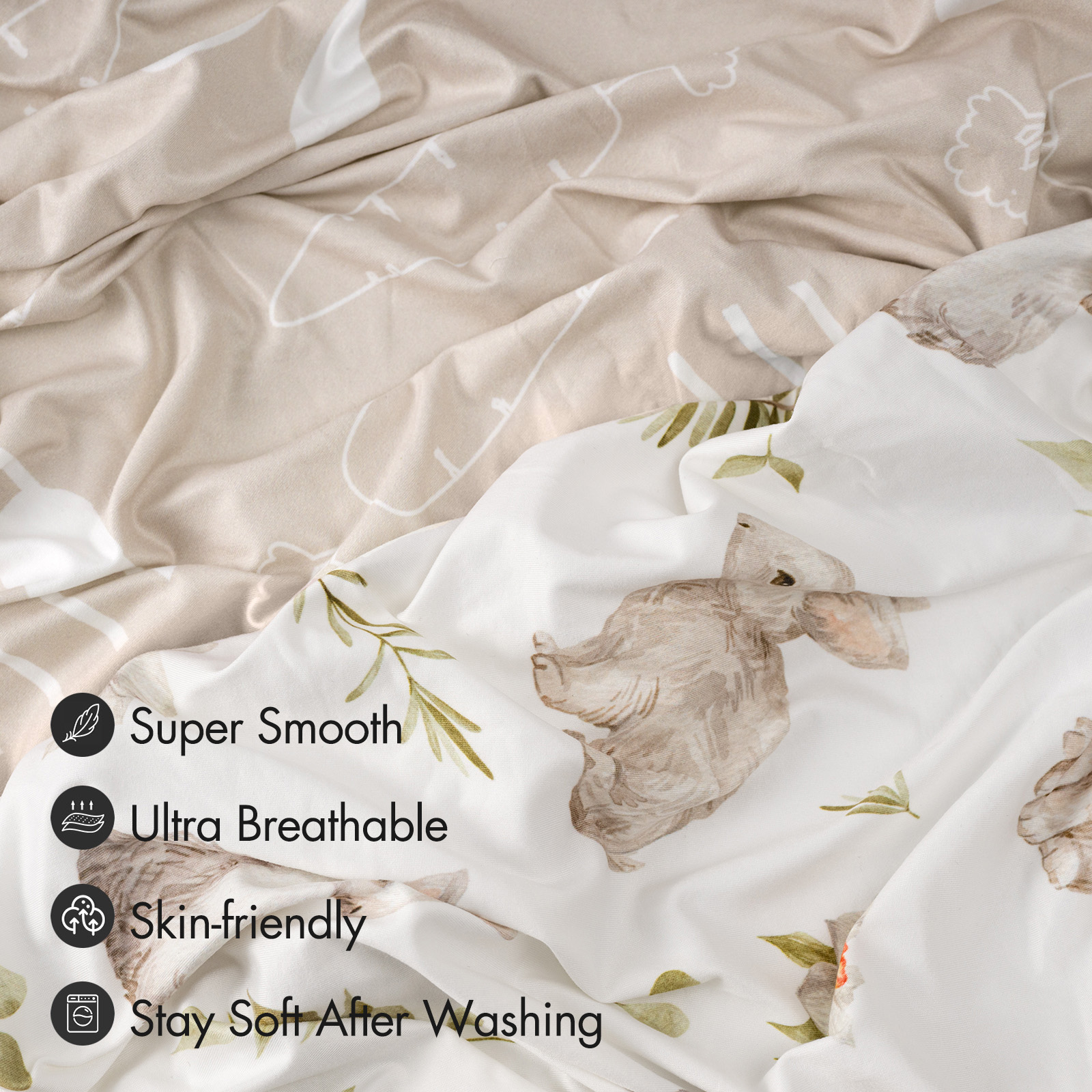 Rabbit | Bassinet Sheets 2-Pack | 16''*32''