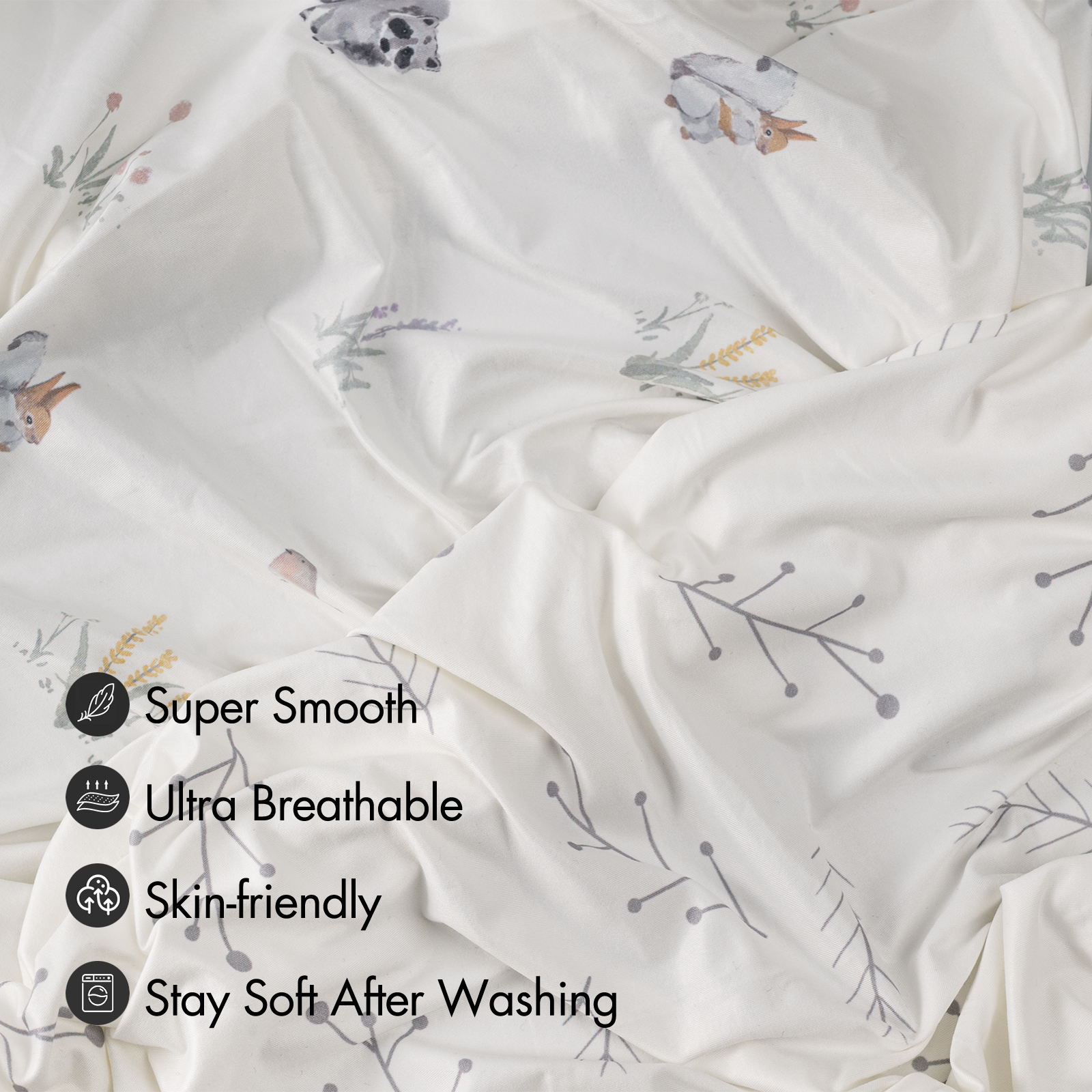 Raccoon | Bassinet Sheets 2-Pack | 16''*32''