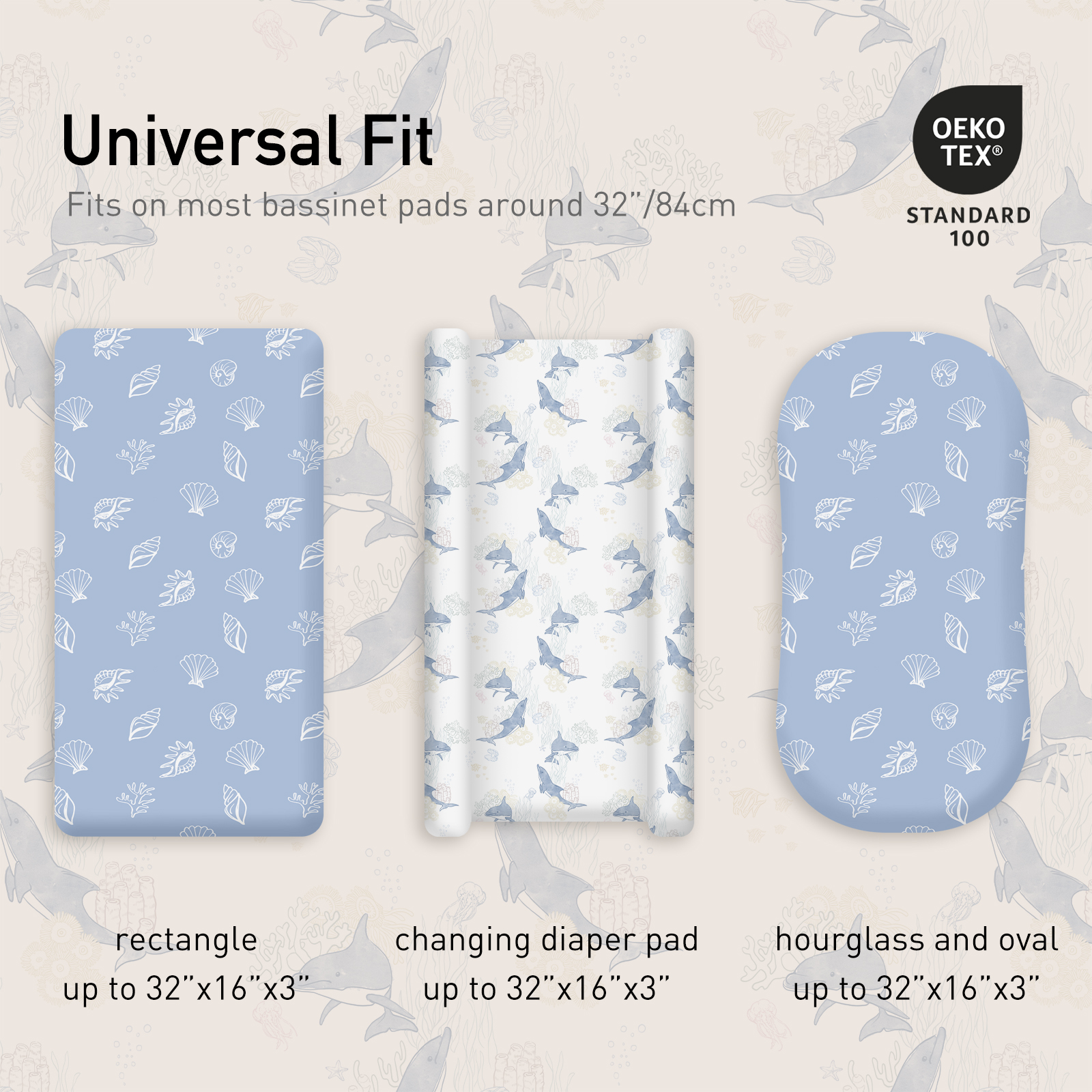 Sea | Bassinet Sheets 2-Pack | 16*32''