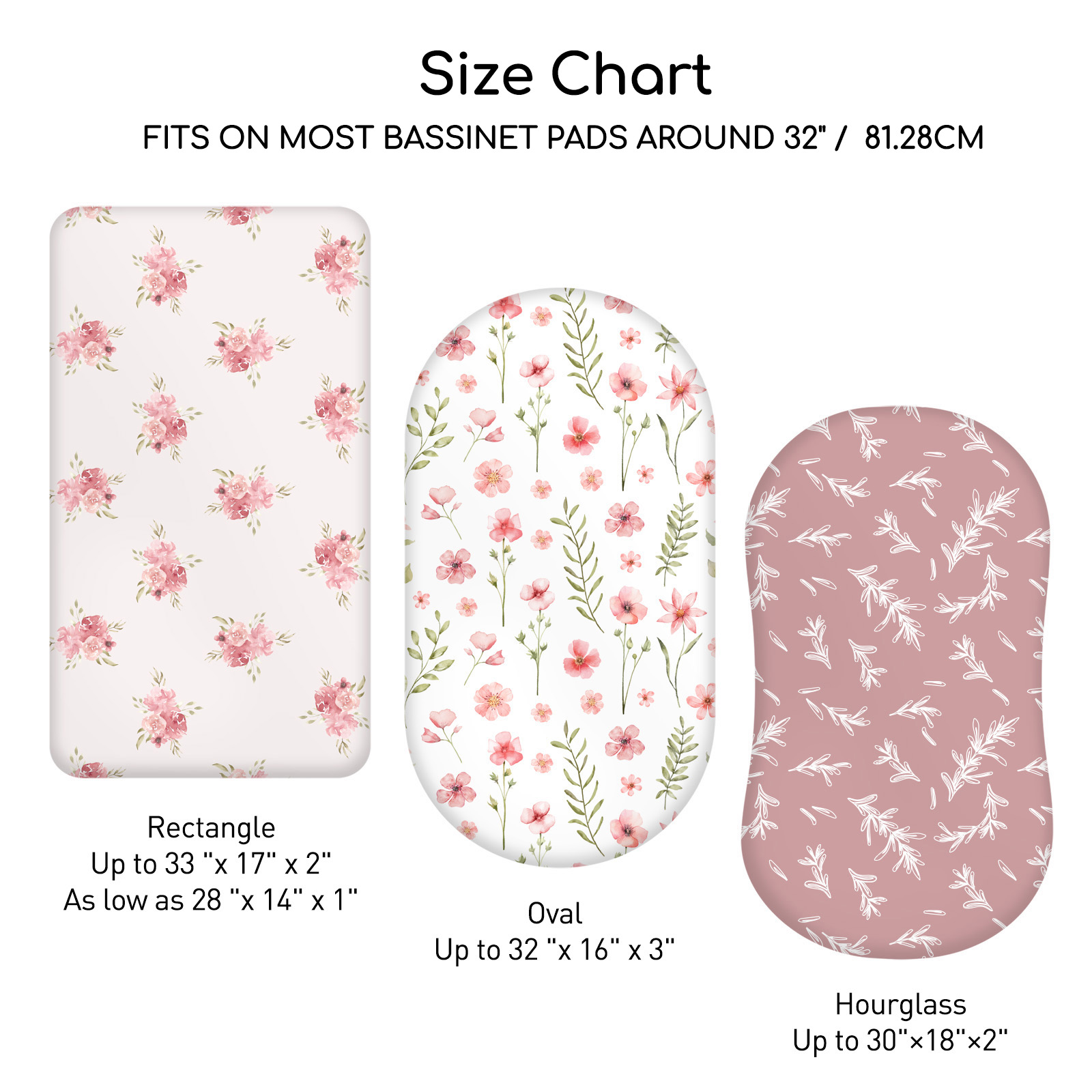 Flowering | Bassinet Sheets 3-Pack | 17*33''