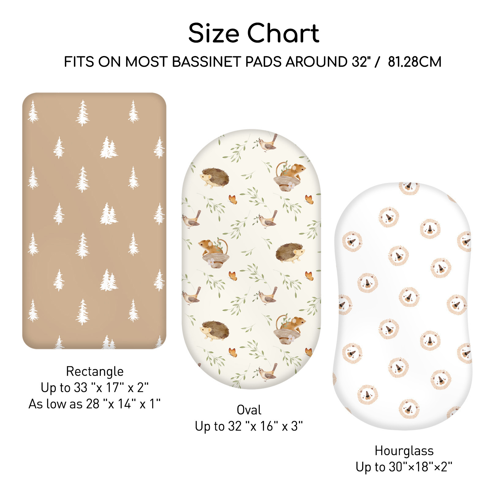 Animal Land | Bassinet Sheets 3-Pack | 17*33''