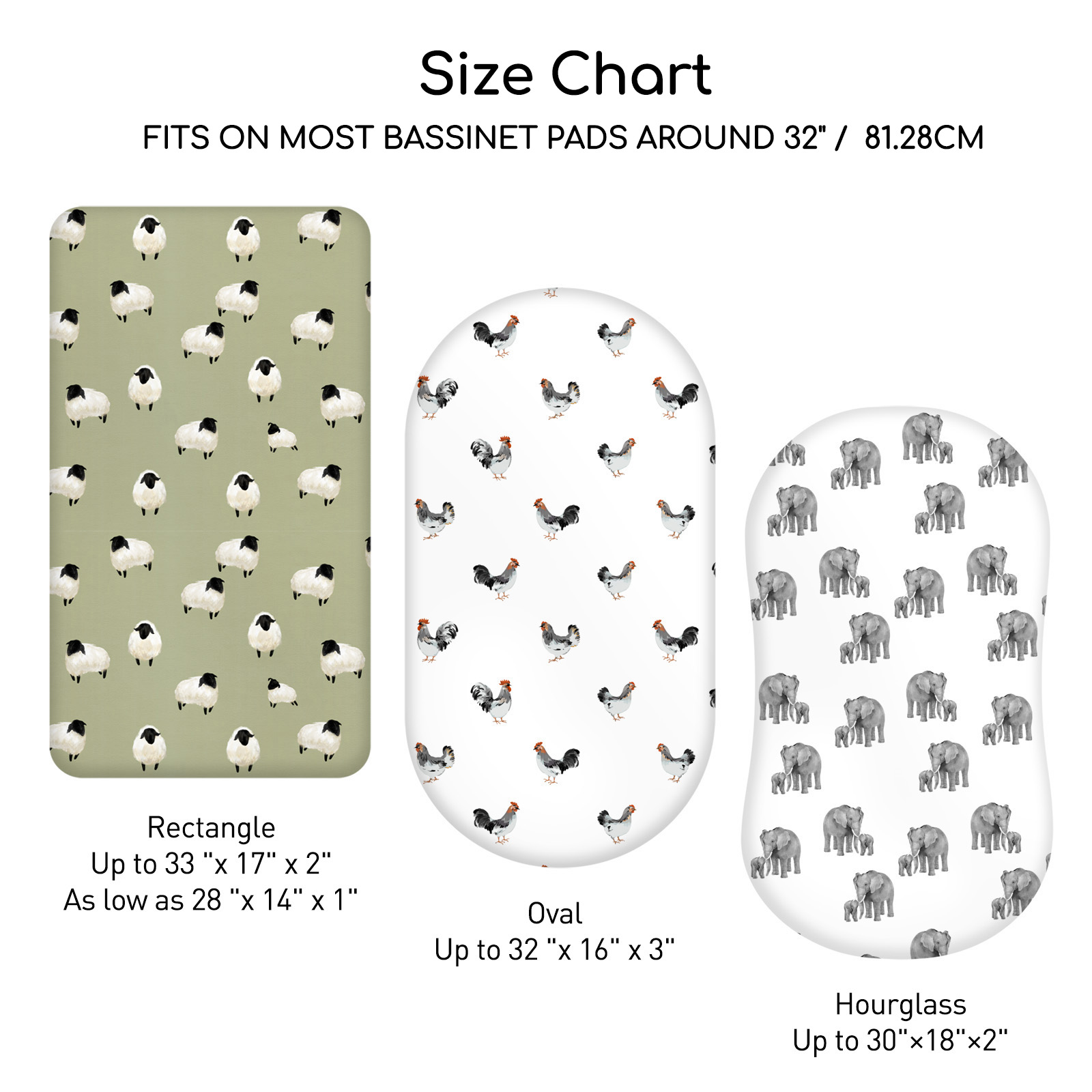 Animal Roaming | Bassinet Sheets 3-Pack | 17*33''