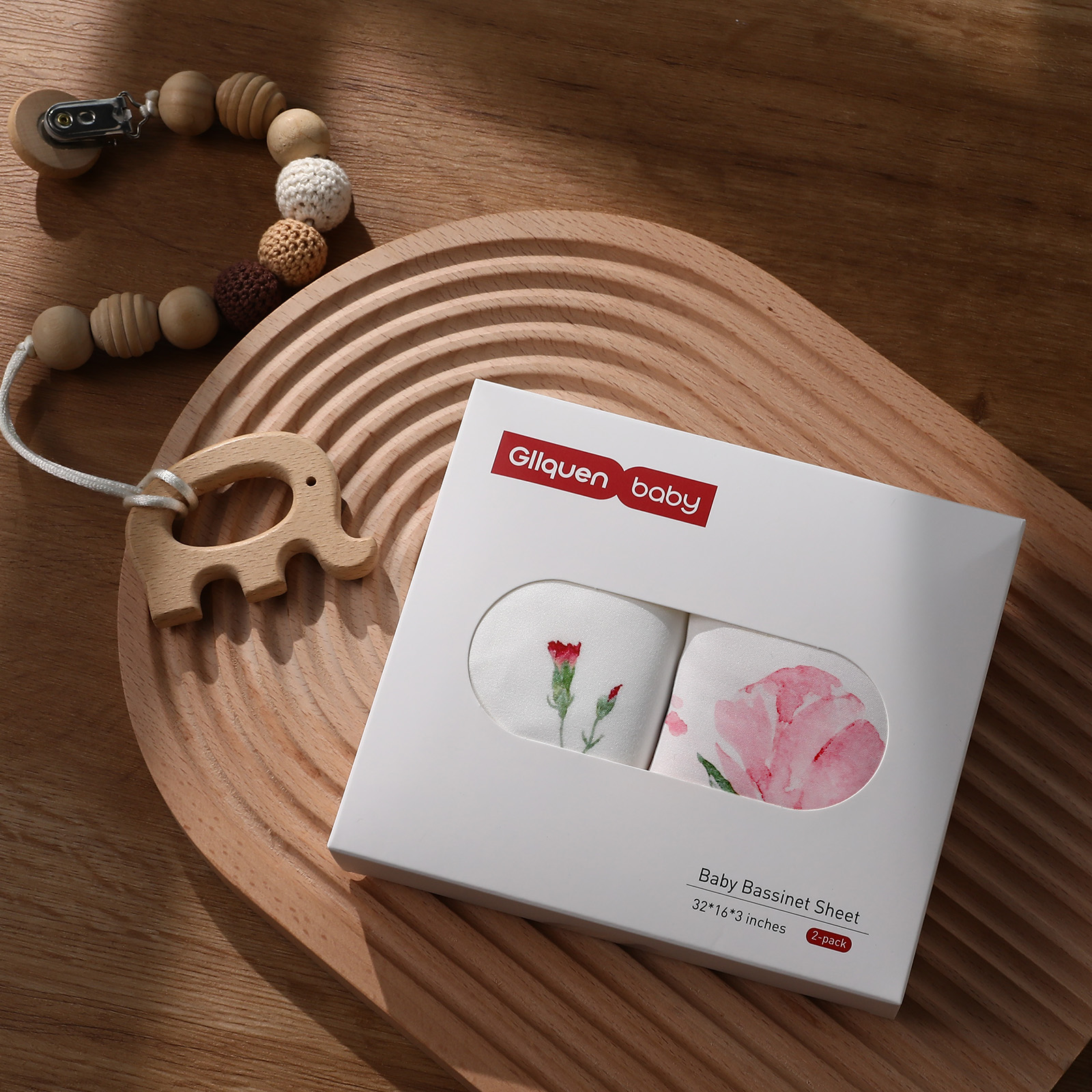 Creamy Roses | Soft Microfiber Fitted Change Pad Cover & Bassinet Sheets 2 Pack | 16''*32''