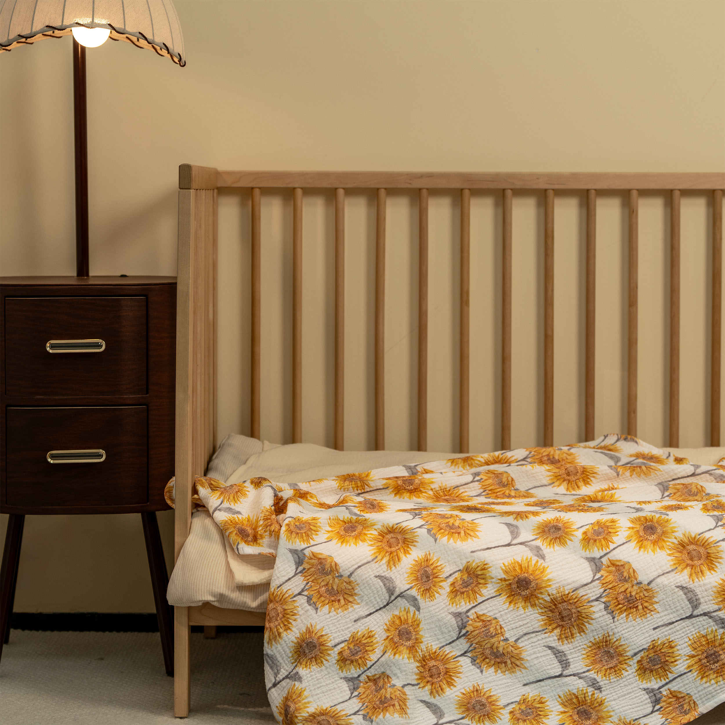 Muslin Swaddle Blankets 3-Pack | 38"x40" | Sunshine Garden