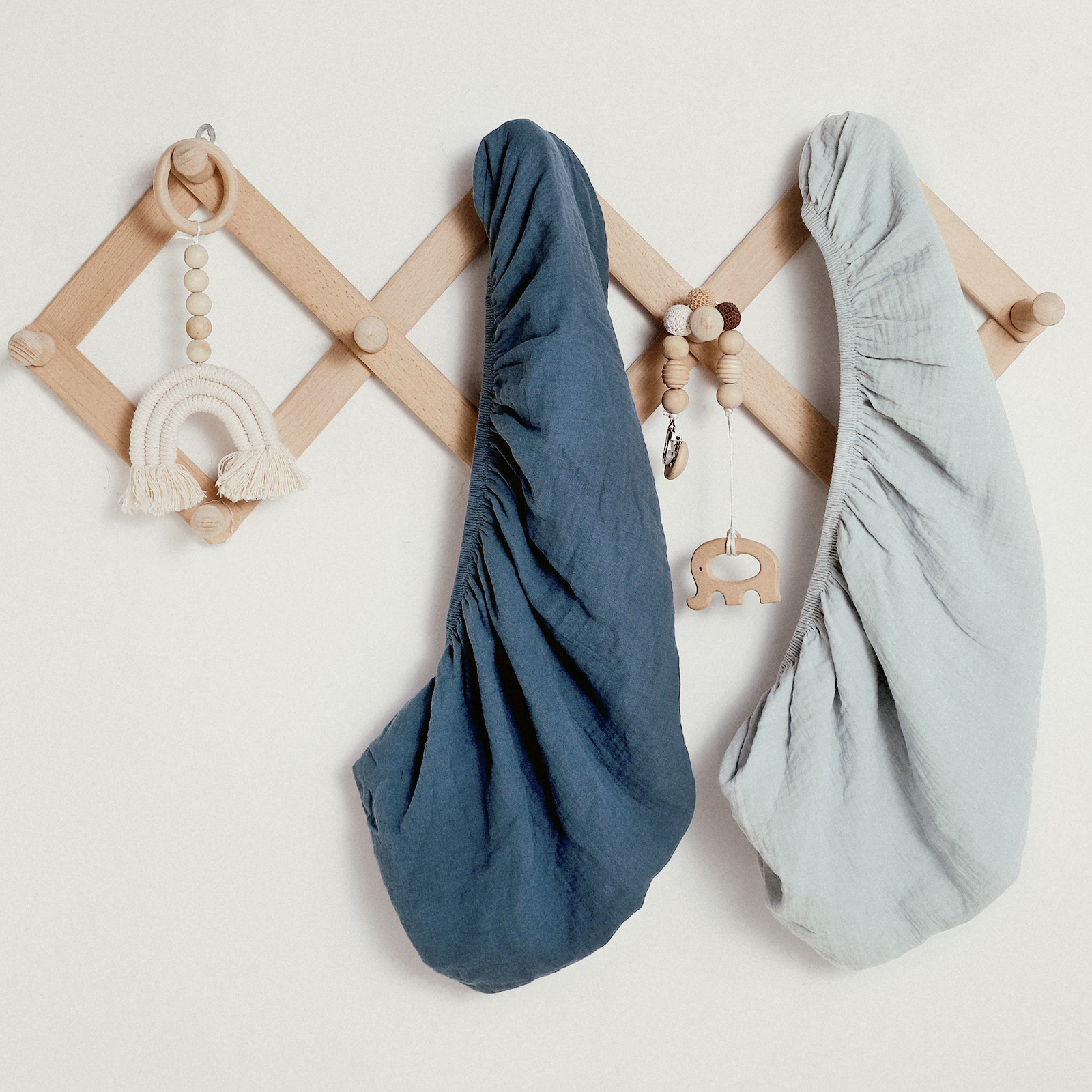  Azure  | Bassinet Sheets 2-Pack | 33''*17''