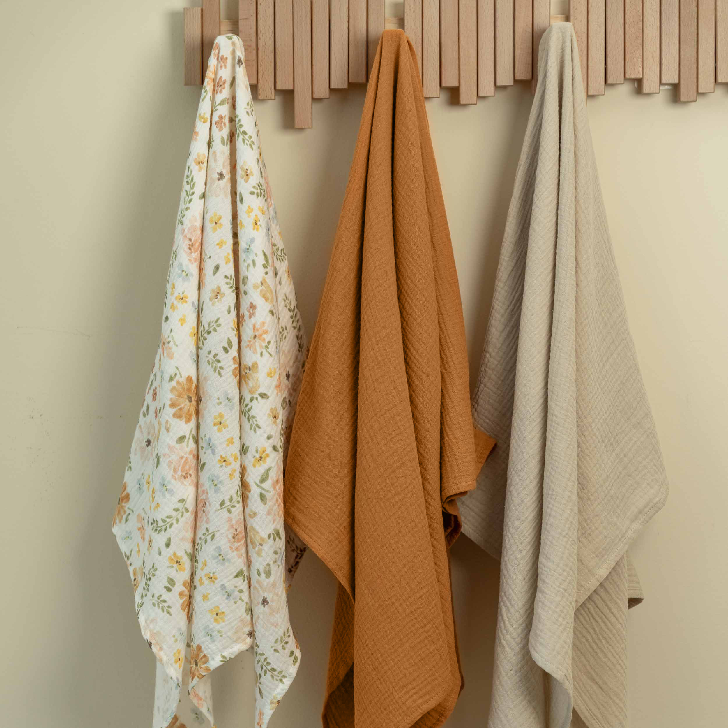Muslin Swaddle Blankets 3-Pack | 38"x40" | Pastoral Whispers