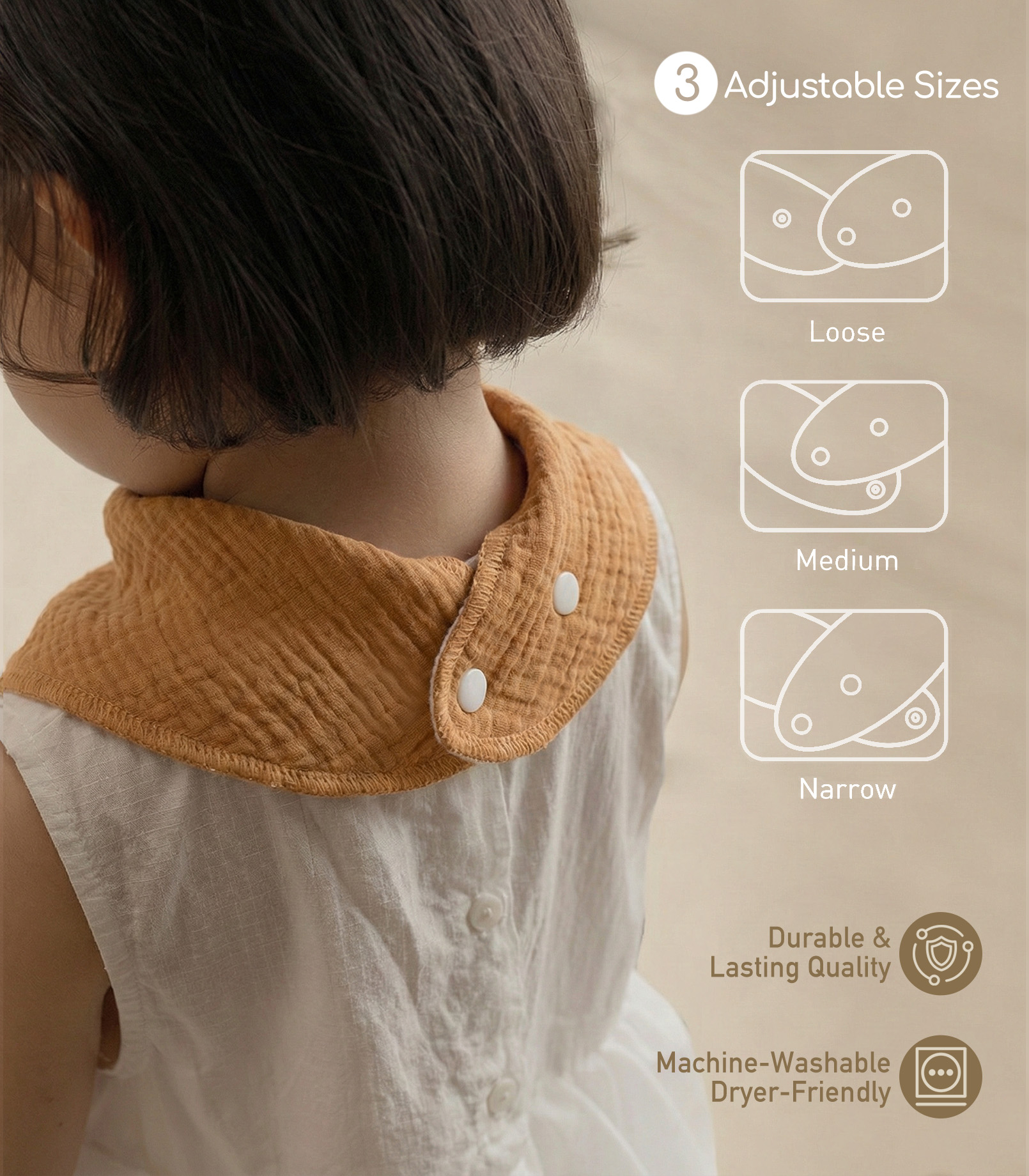 Concerto Palette | Soft & Absorbent Muslin Bandana Bibs 8 Pack