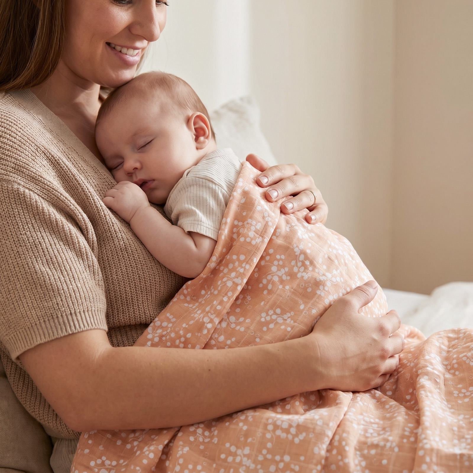 Muslin Swaddle Blankets 4-Pack | 31.5x43.3" | Vintage Bunny Botanicals
