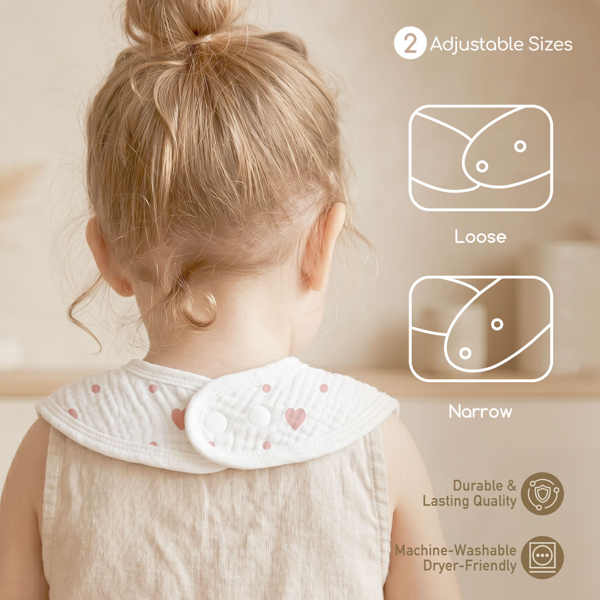 Pink Cherry Blossom | Baby Muslin Bibs 6 Pack | 0-36 Months