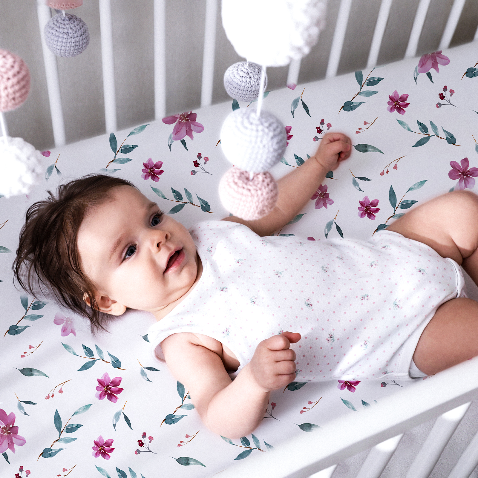 Flowers | Bassinet Sheets 2-Pack | 16''*32''