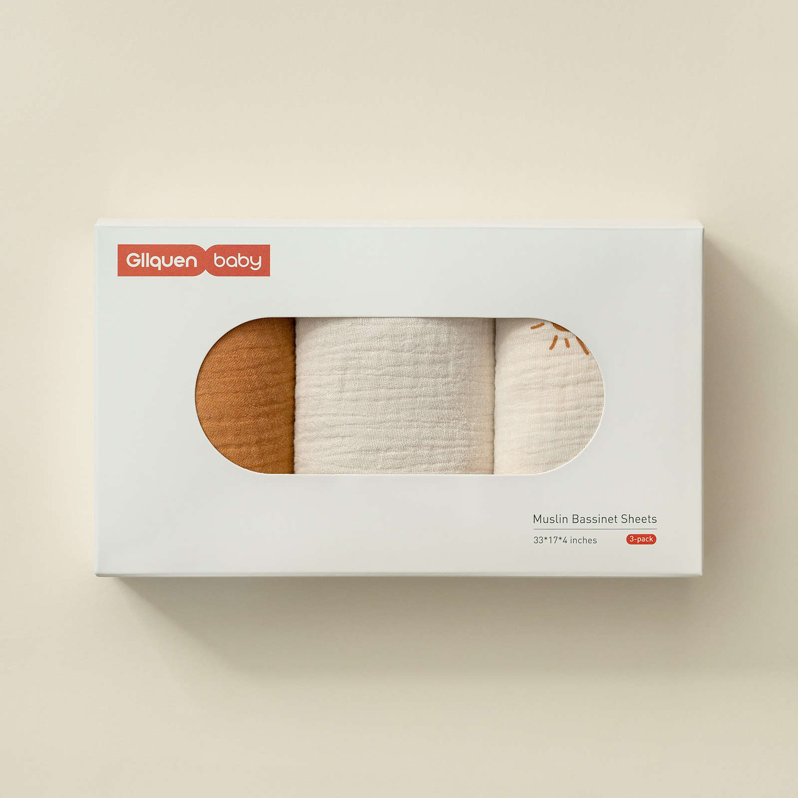 Rising  | Bassinet Sheets 3-Pack | 33''*17''