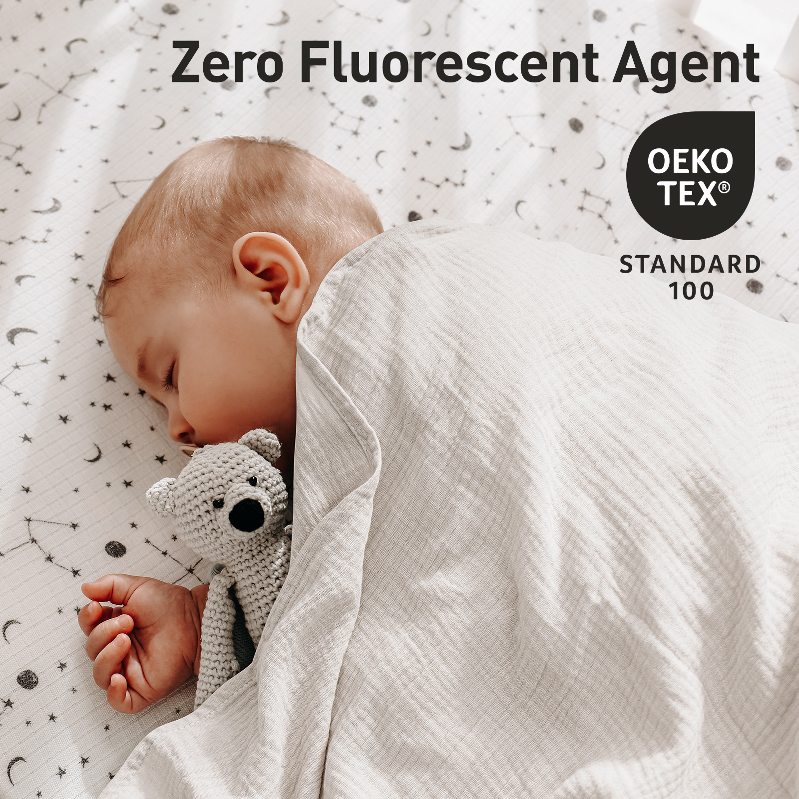 Muslin Swaddle Blankets 4-Pack, 38"x40" - Lakes