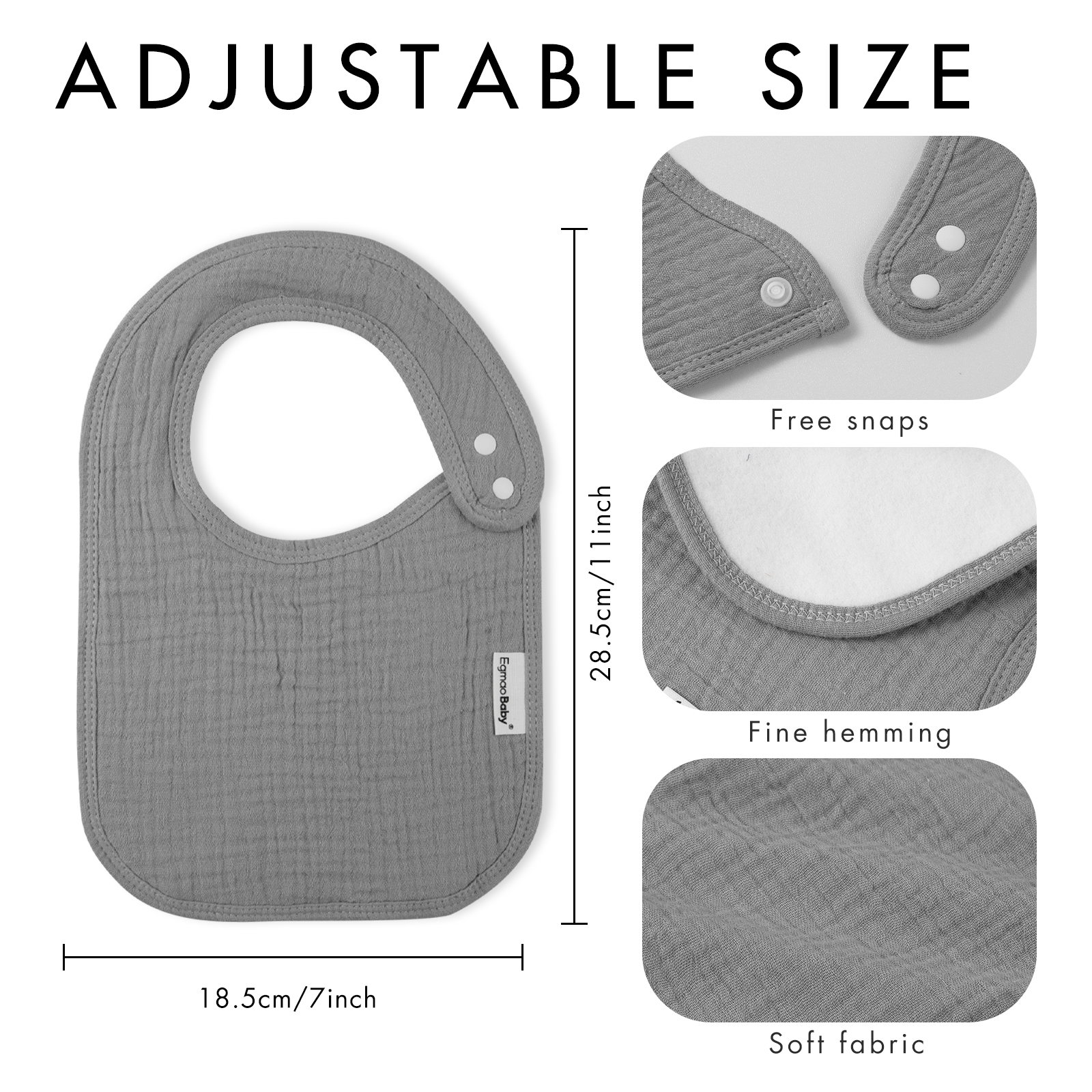 Frolic Crocodile | baby muslin bibs 5 pack | 0-36 months