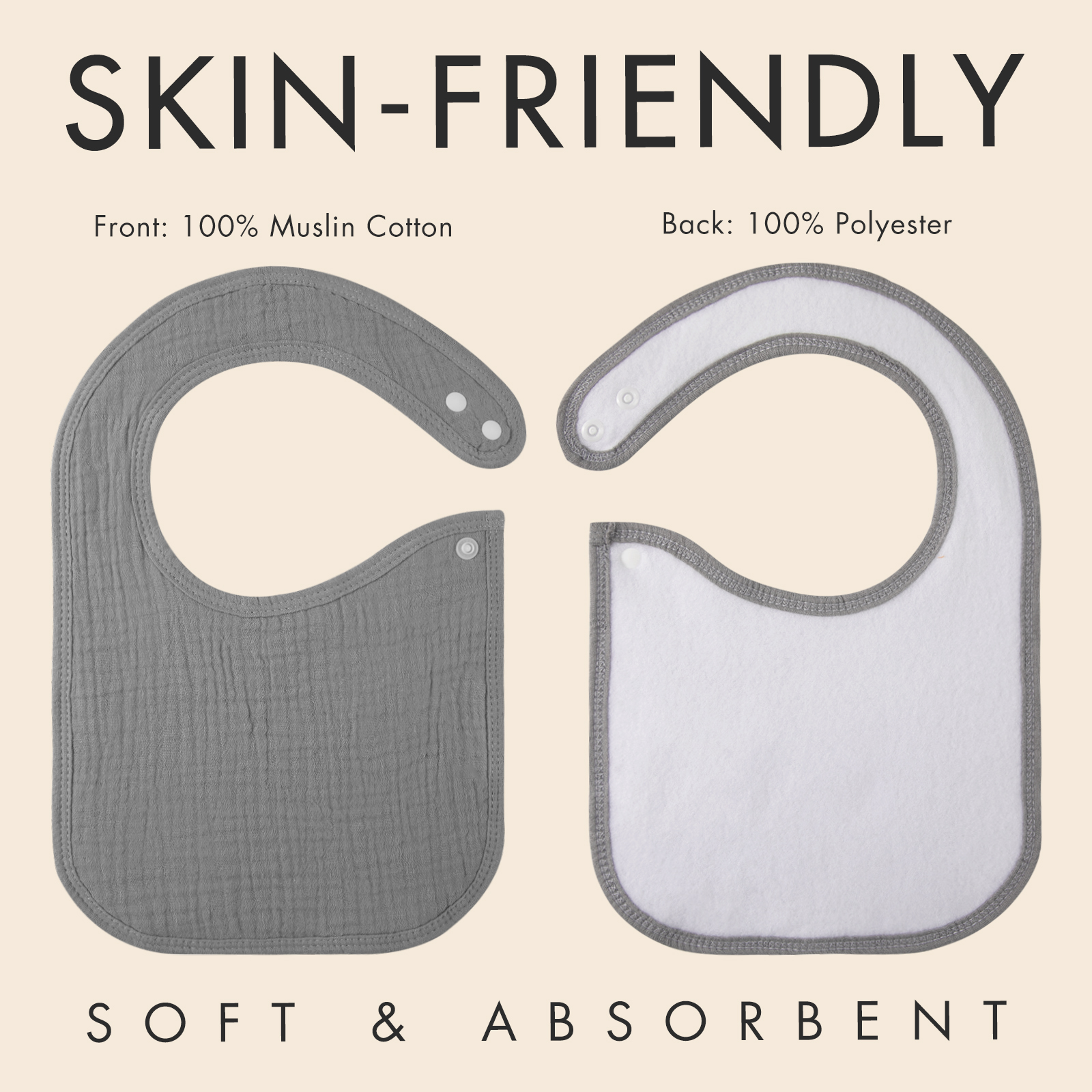 Frolic Crocodile | baby muslin bibs 5 pack | 0-36 months