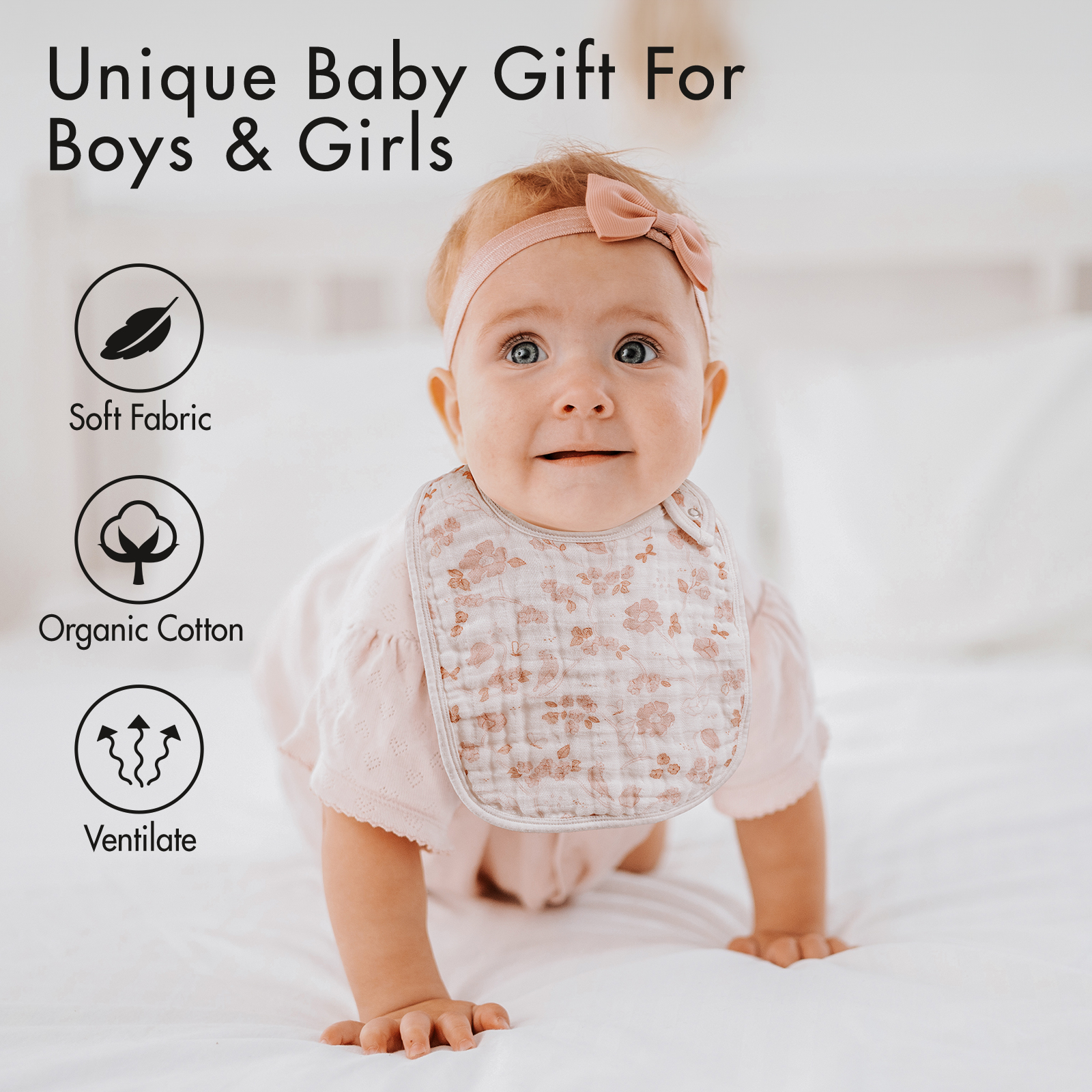 Spring | Organic Cotton Muslin Bandana Bibs 3 Pack