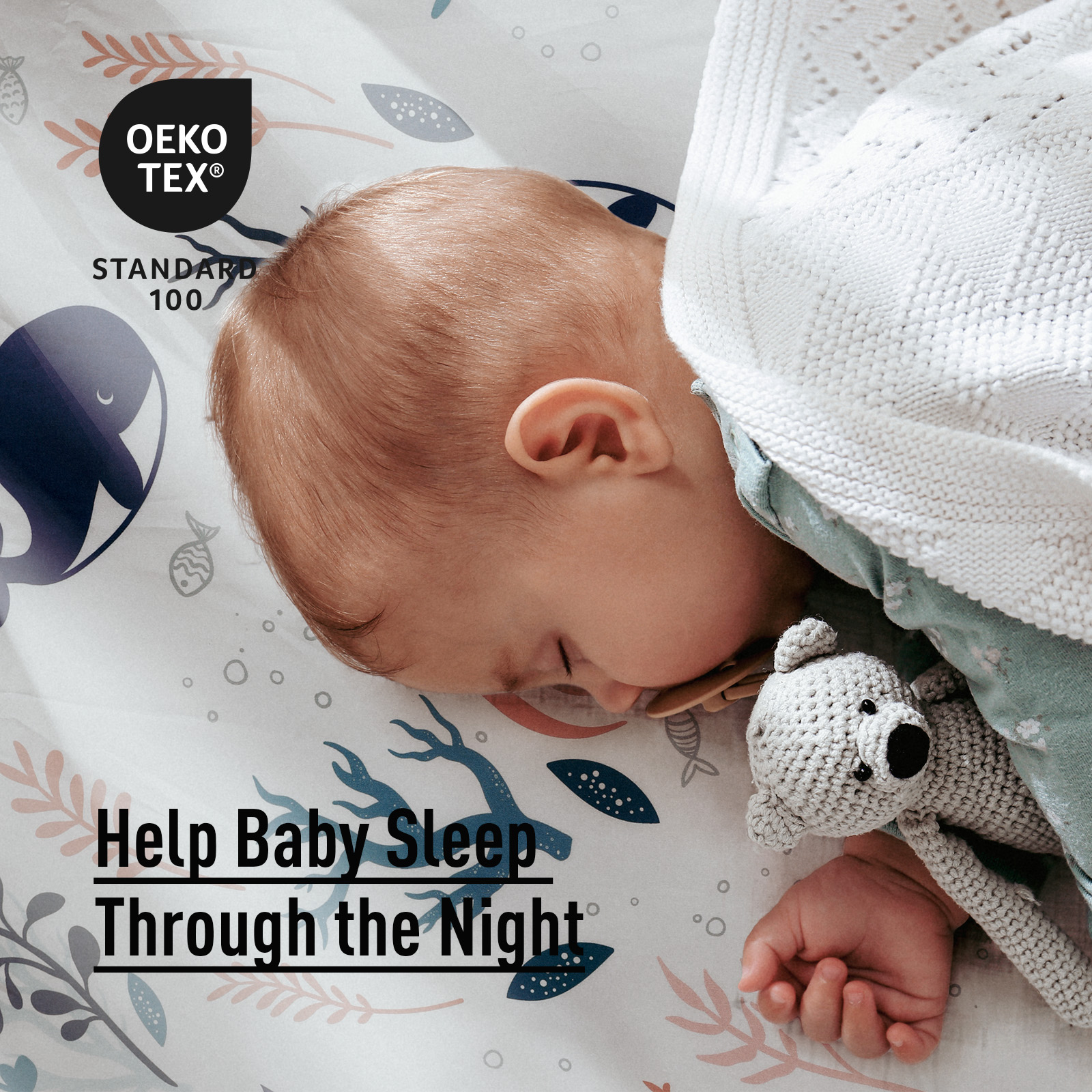 Fish & Sea  | Pack N Play Sheets 2-Pack | 38''*26''