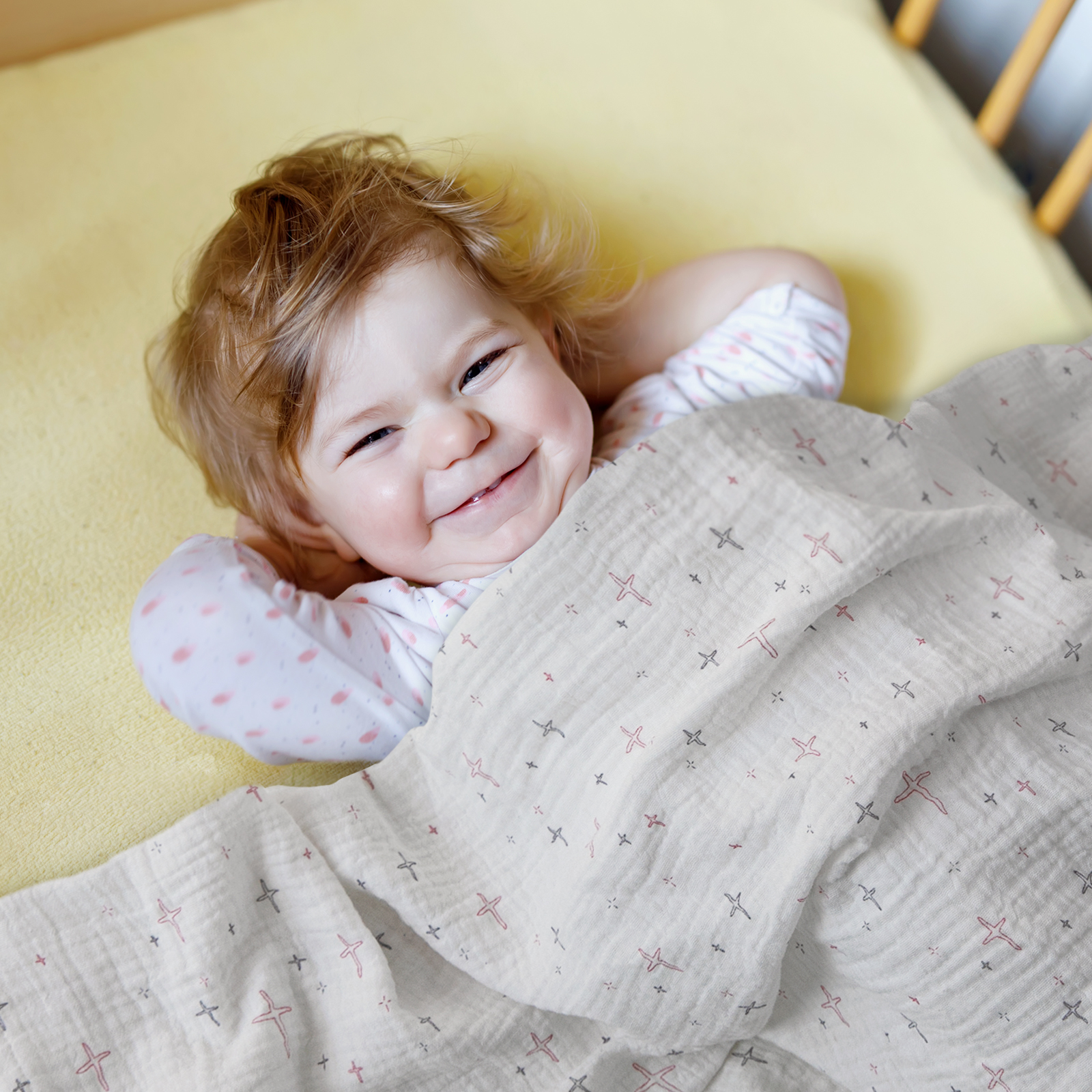 Muslin Swaddle Blankets 3-Pack, 38"x40" - Sunlight