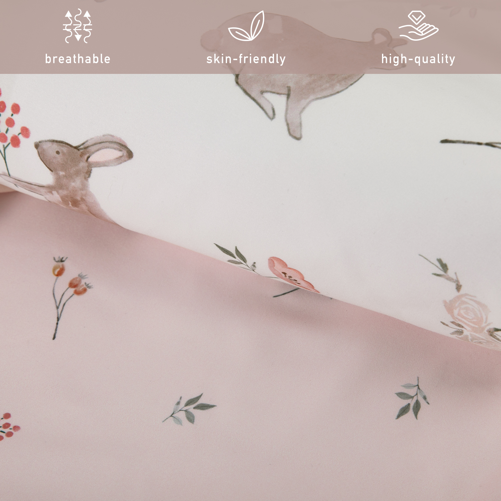 Watercolour Rabbit | Bassinet Sheets 2-Pack | 16*32''