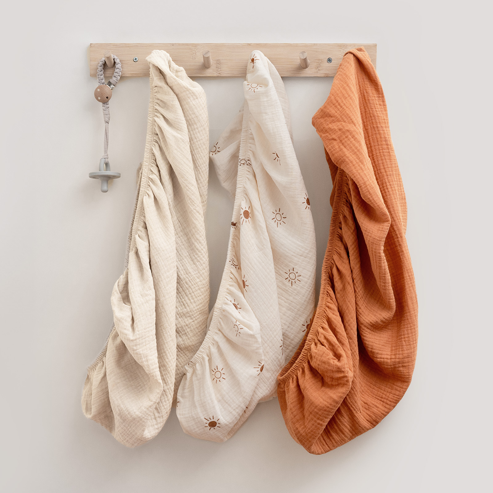 Rising  | Muslin Bassinet Sheets 3-Pack | 33''*17''