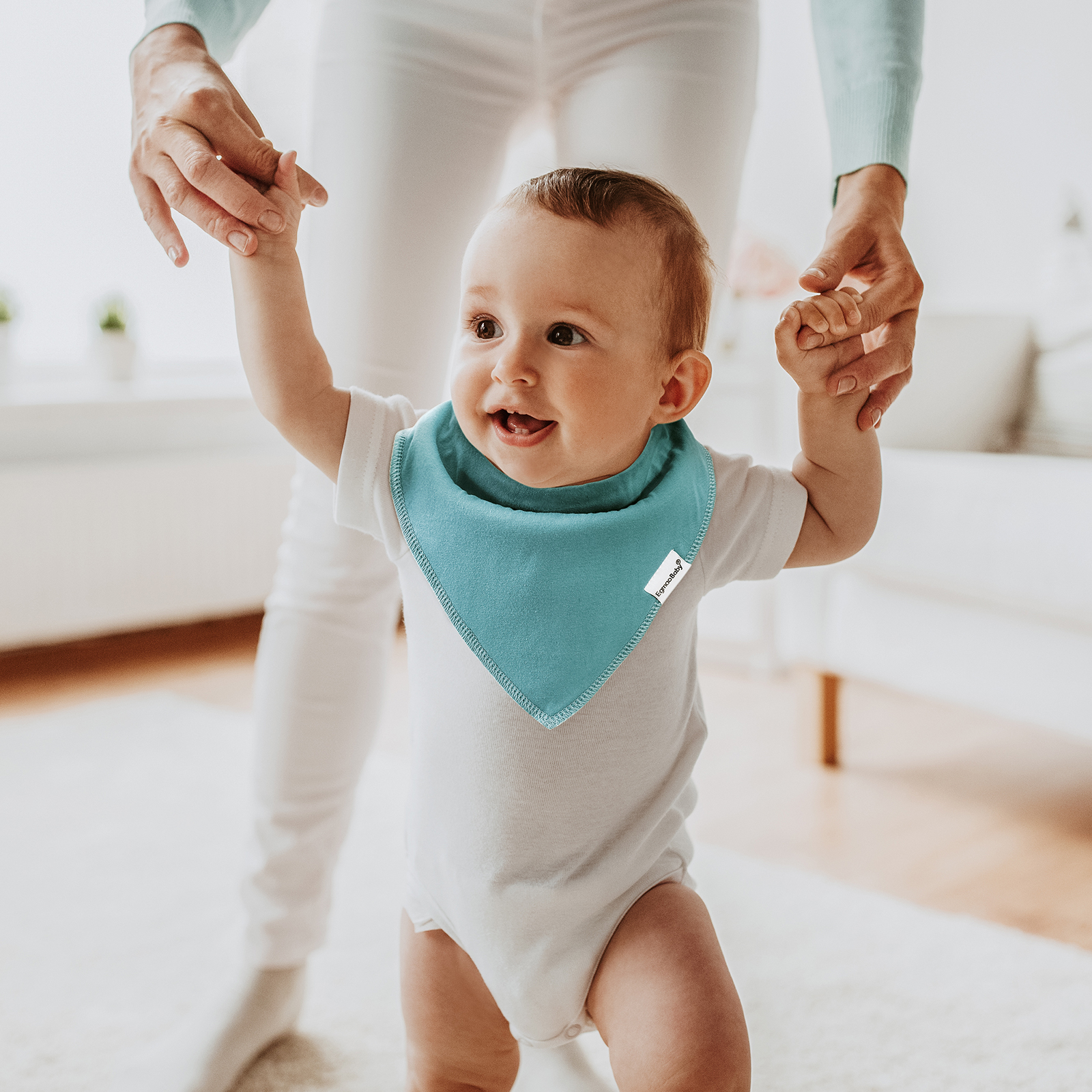 Super Absorbent Bandana Bibs 10 Pack - Brown