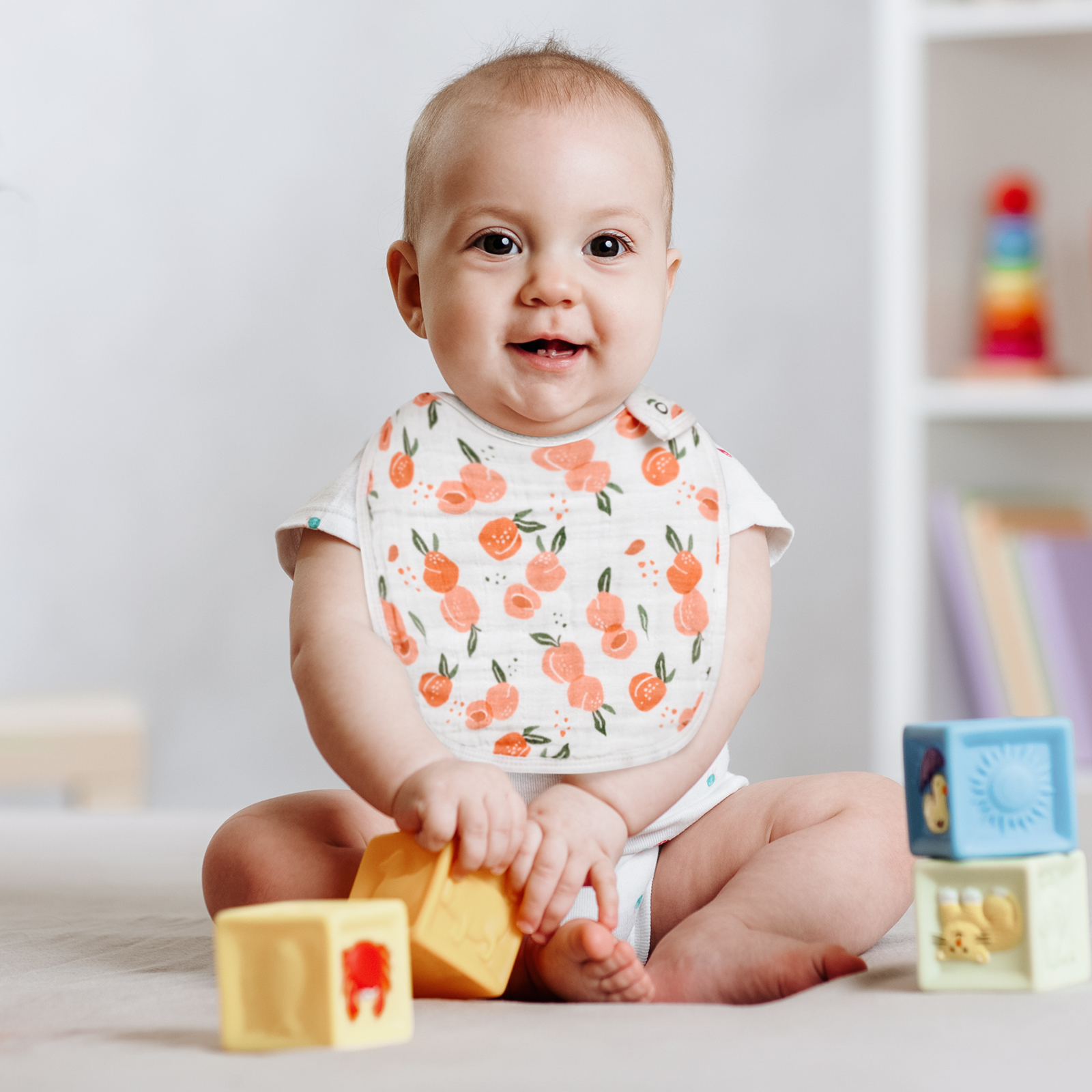 Lemon | Organic Cotton Muslin Bandana Bibs 3 Pack