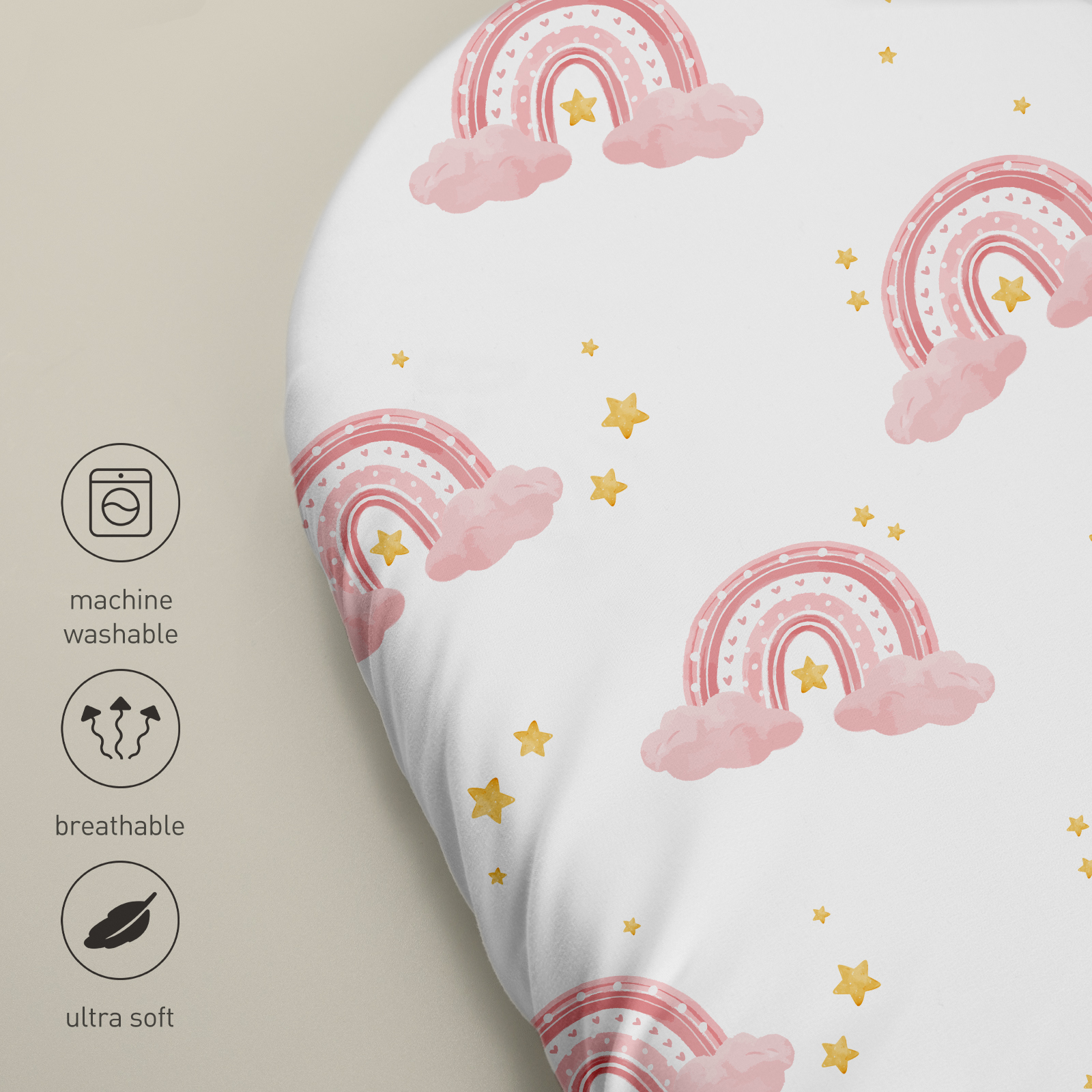 Rainbow | Bassinet Sheets 4-Pack | 16''*32''