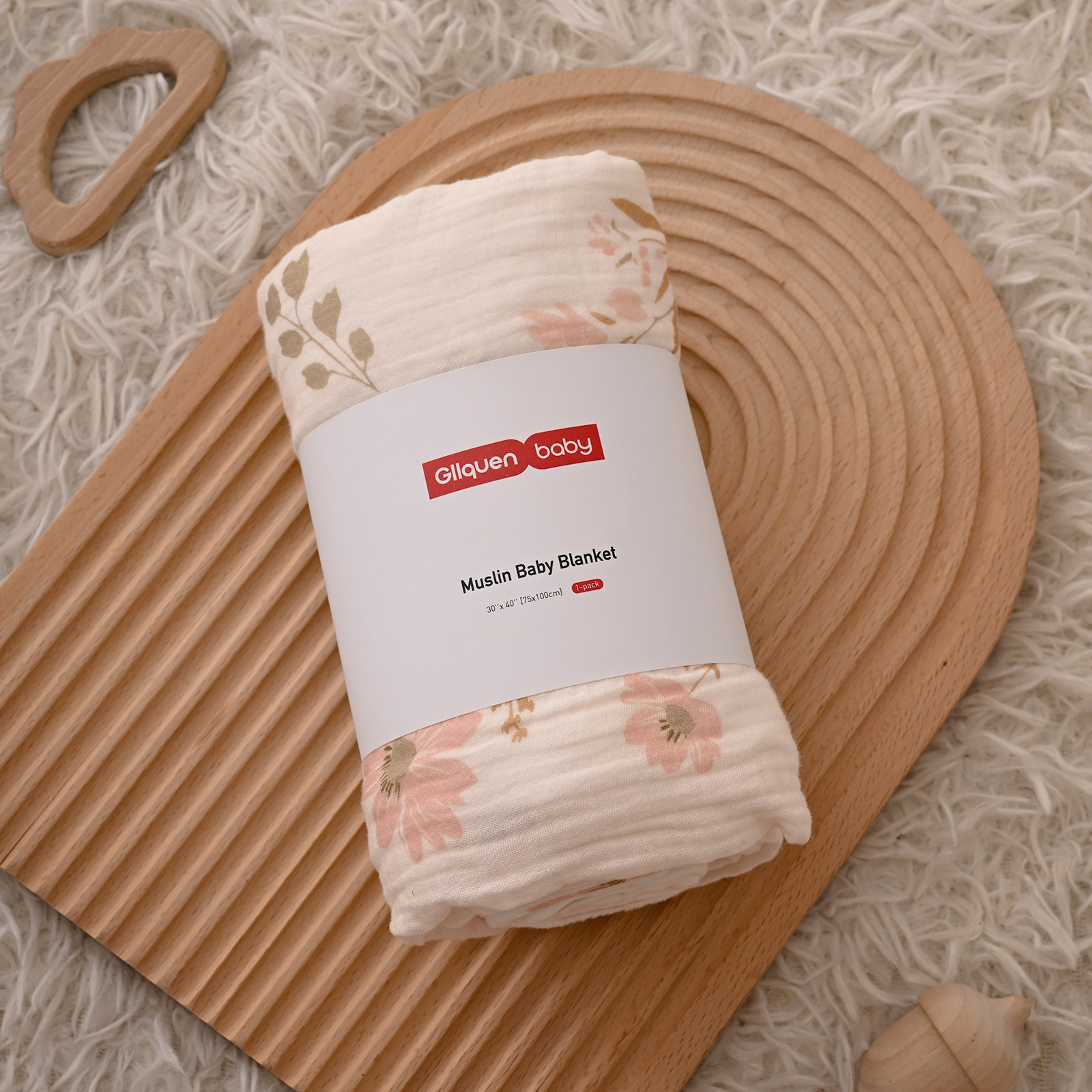 Spring is in the Air | Muslin and Fleece Plush Dot Blanket | 30''*40''