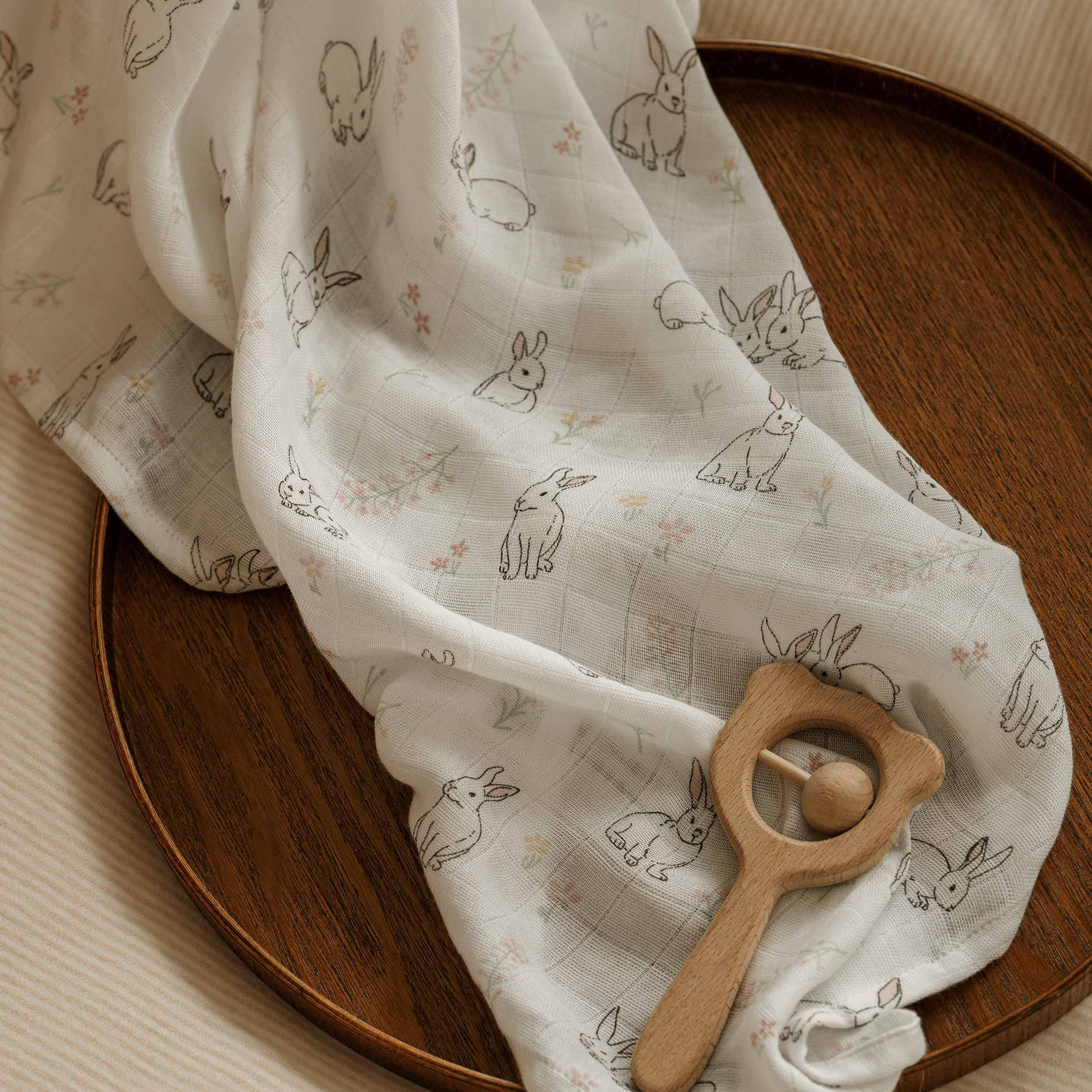 Muslin Swaddle Blankets 2-Pack | 35"x40" | Looking for Spring