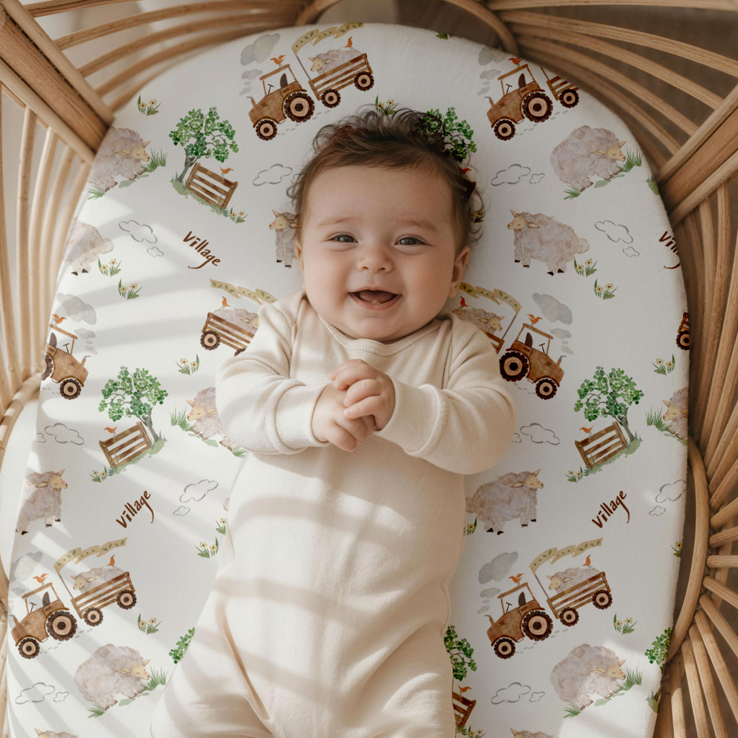 Barn Prelude | Bassinet Sheets 2-Pack | 16*32''