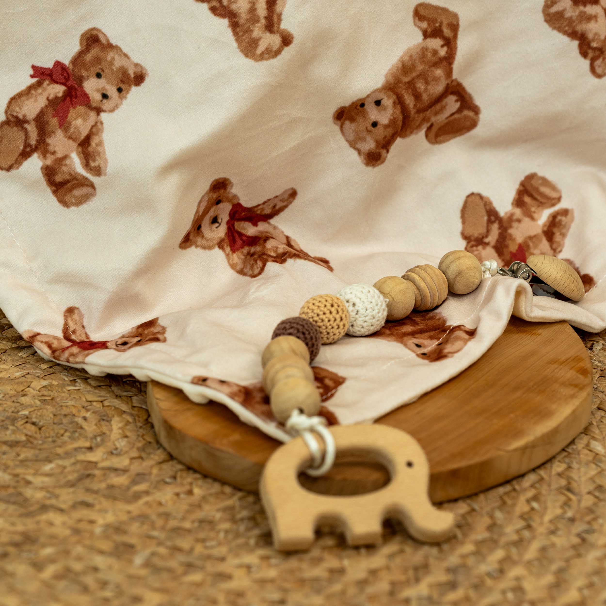 Creamy Brown Teddy | Fleece Plush Dot Blanket | 30''*40''