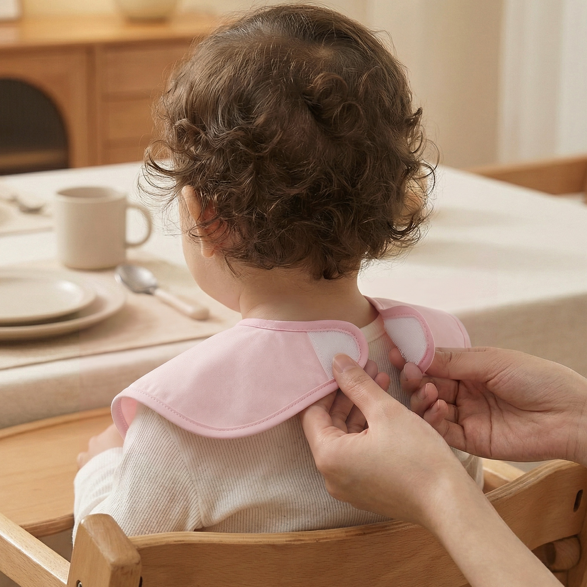 Pink Check & Petal | Gllquen baby Waterproof Bibs 3 Pack | 3-24 Months