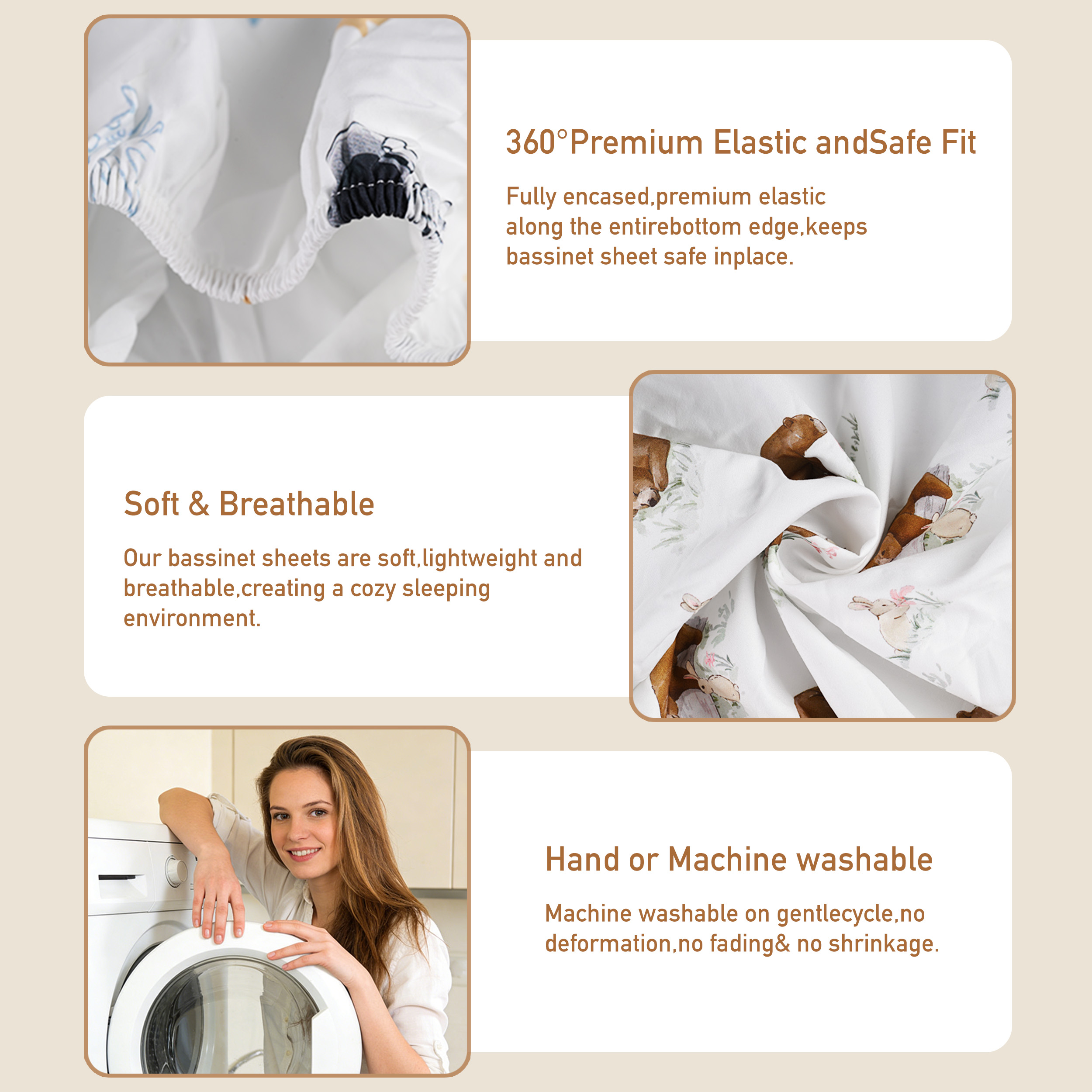 Starry Space Voyage | Bassinet Sheets 4-Pack | 20*33''